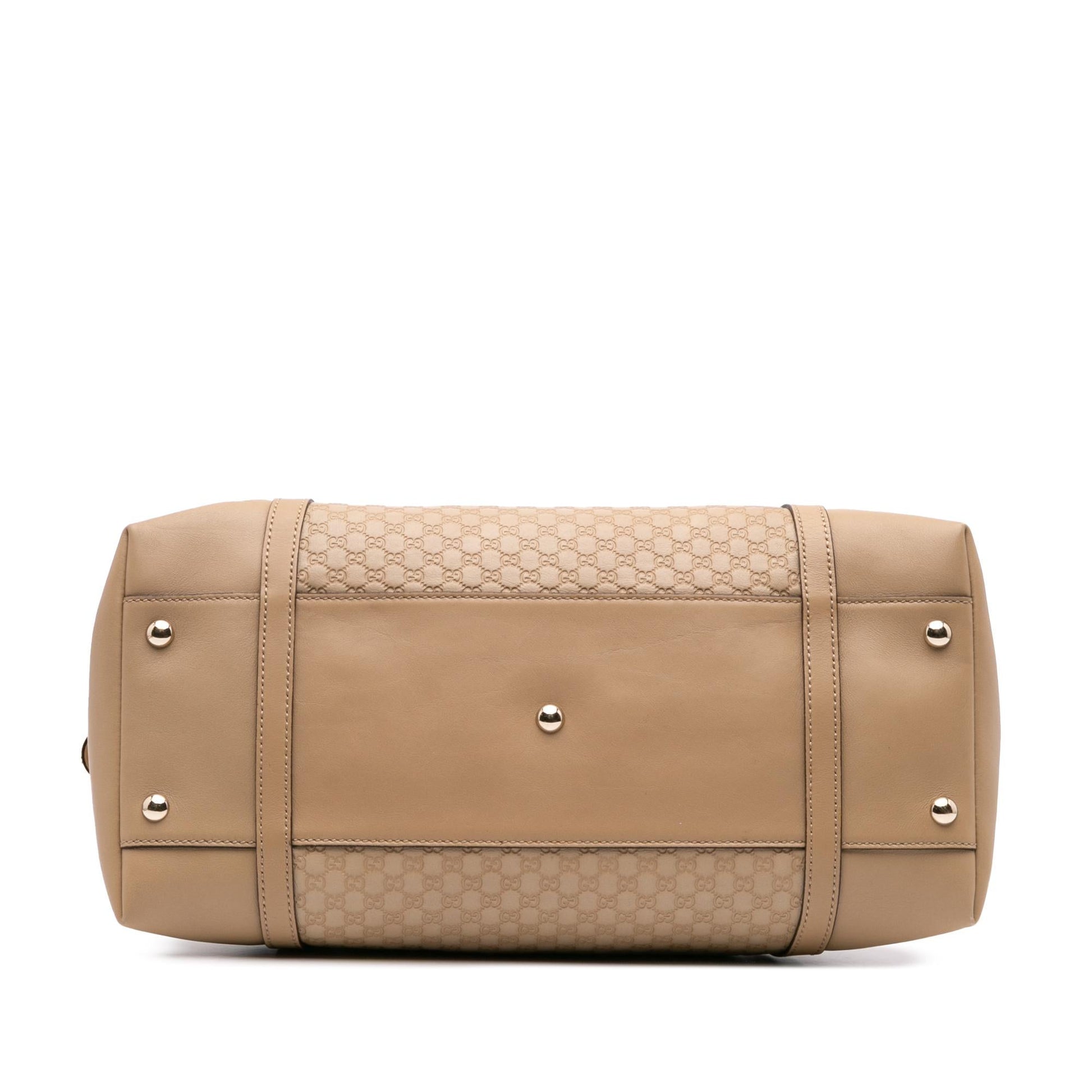 Gucci Microguccissima Nice Dome Calf Brown Large Satchel Bag