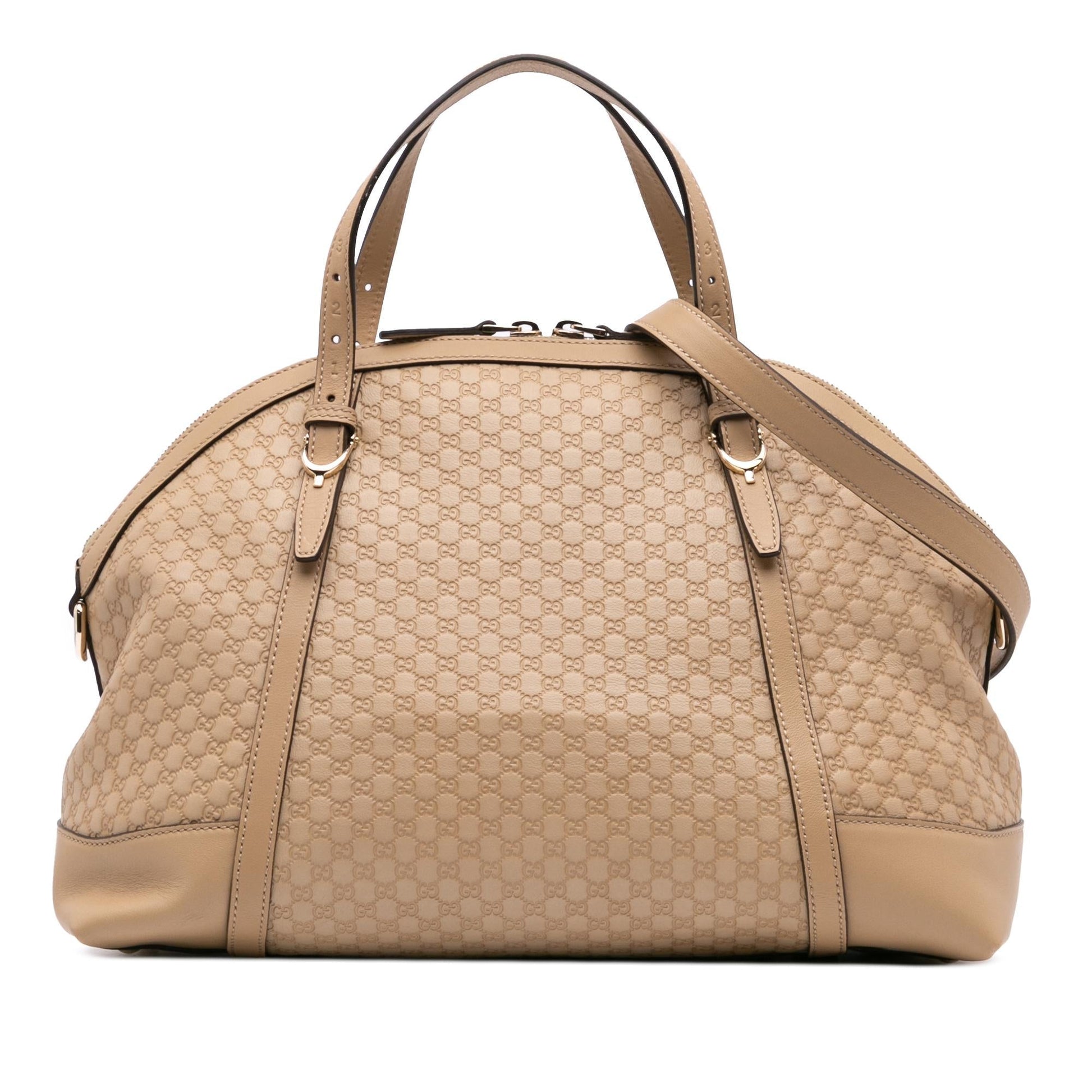 Gucci Microguccissima Nice Dome Calf Brown Large Satchel Bag