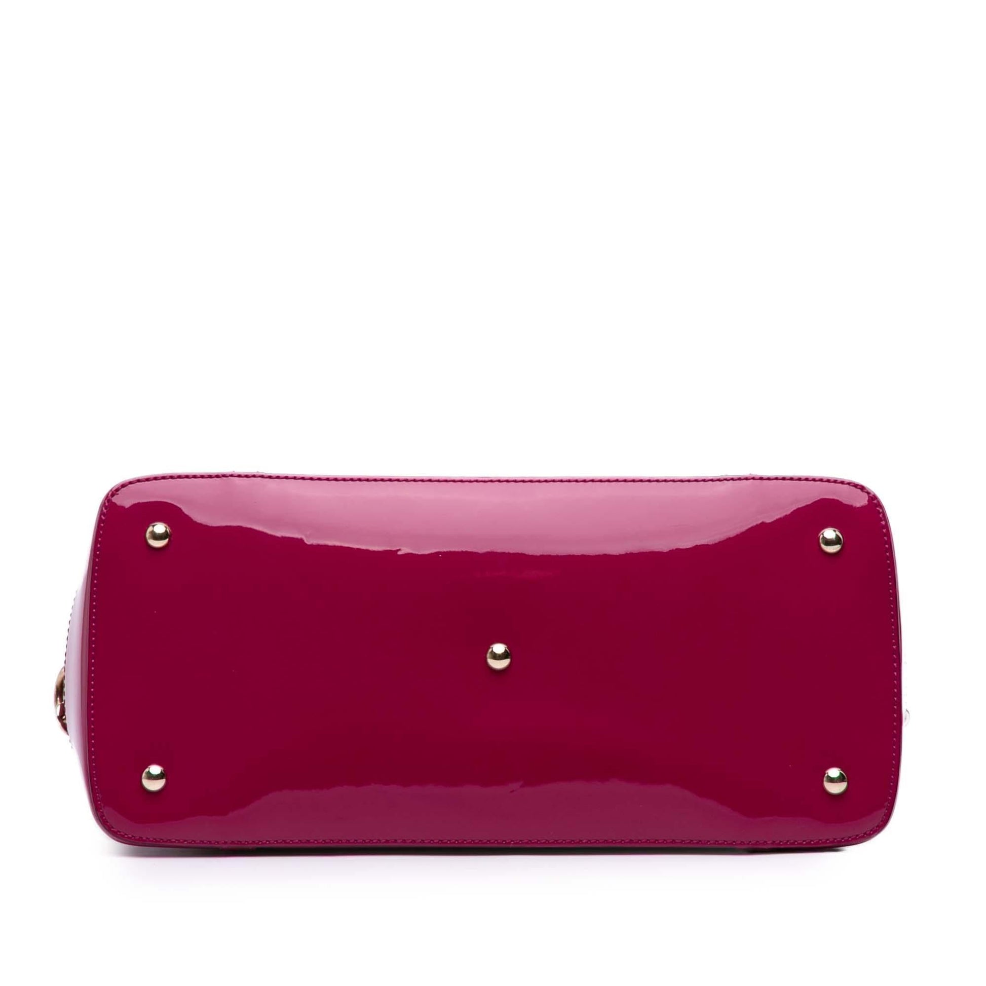 Gucci Microguccissima Nice Dome Patent Large Travel Bag