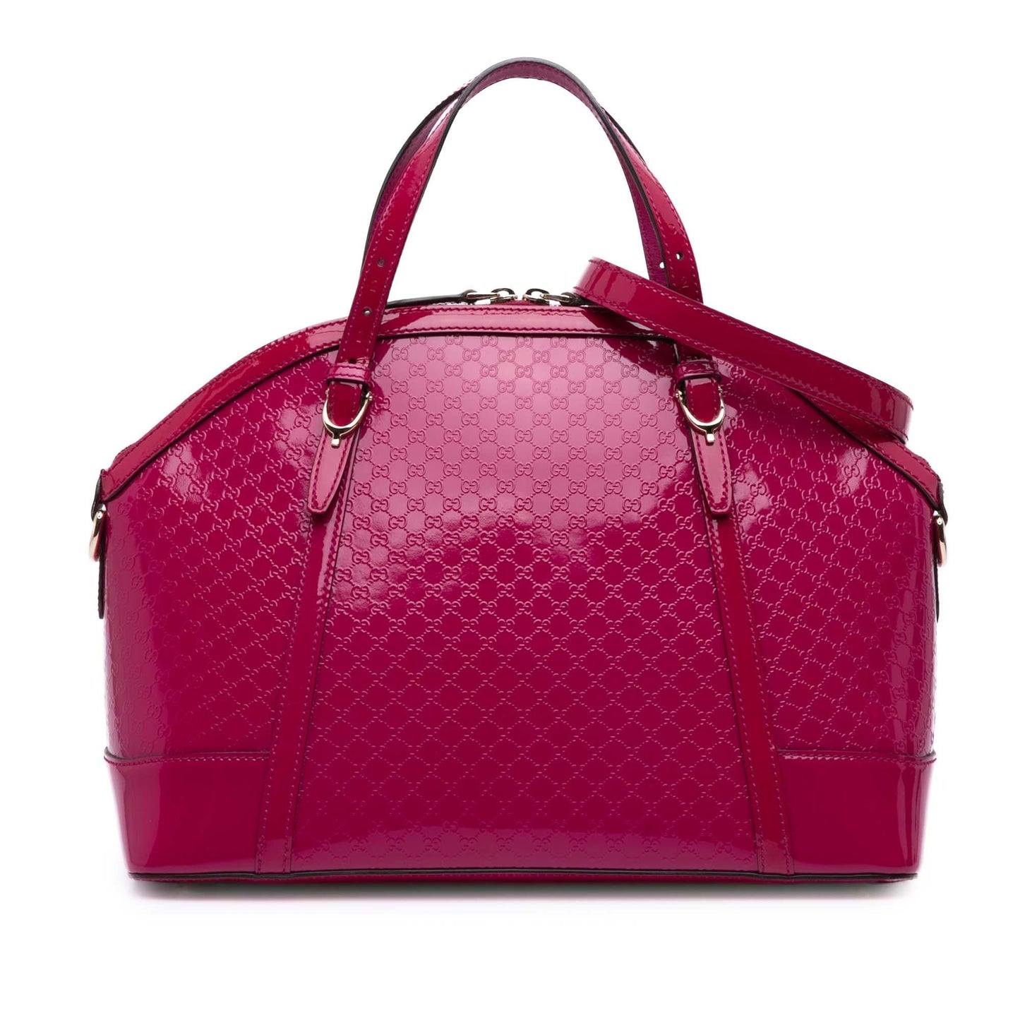 Gucci Microguccissima Nice Dome Patent Large Travel Bag