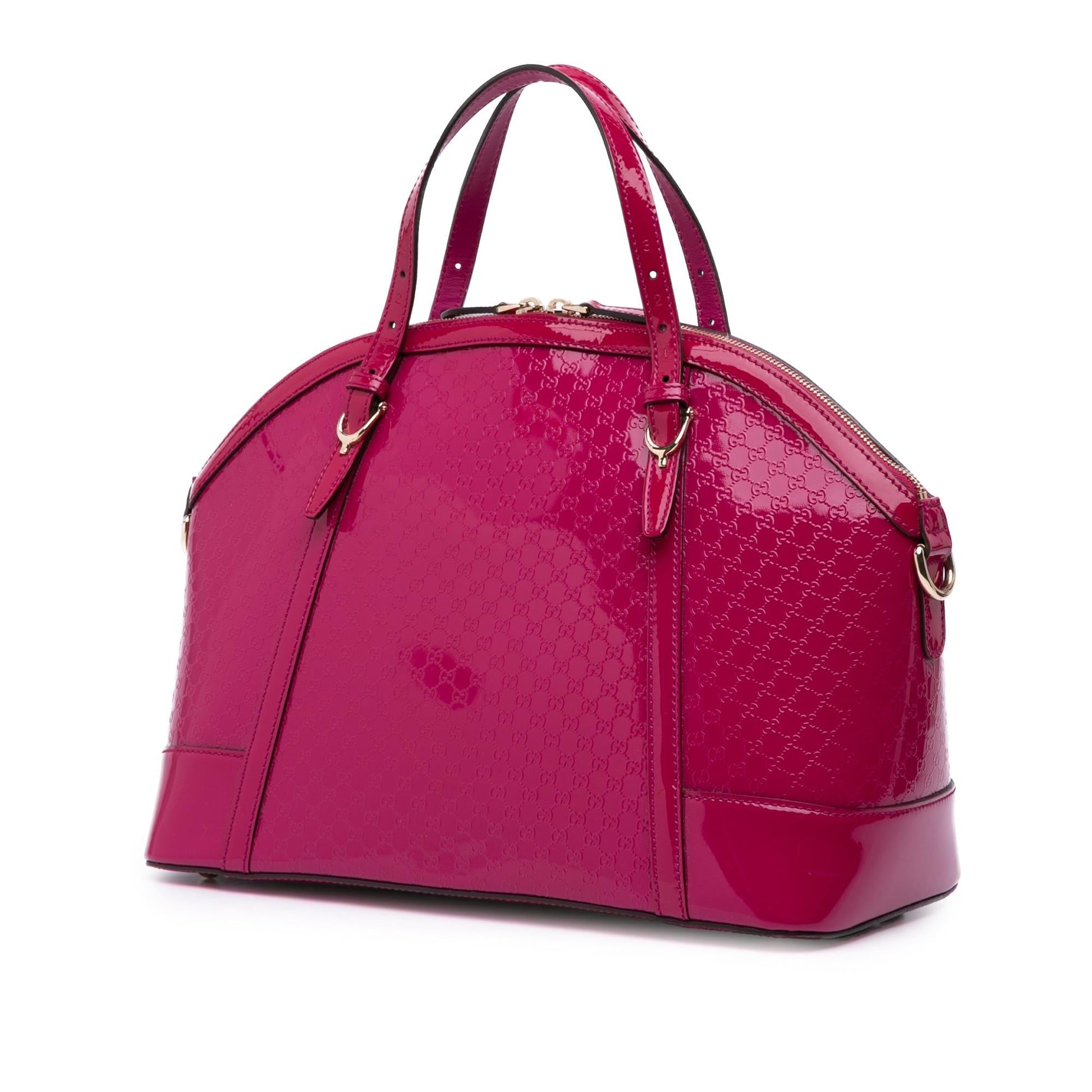 Gucci Microguccissima Nice Dome Patent Large Travel Bag