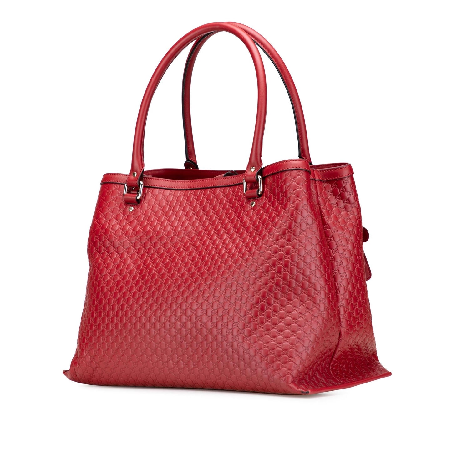 Gucci Microguccissima Calf Red Large Satchel Bag