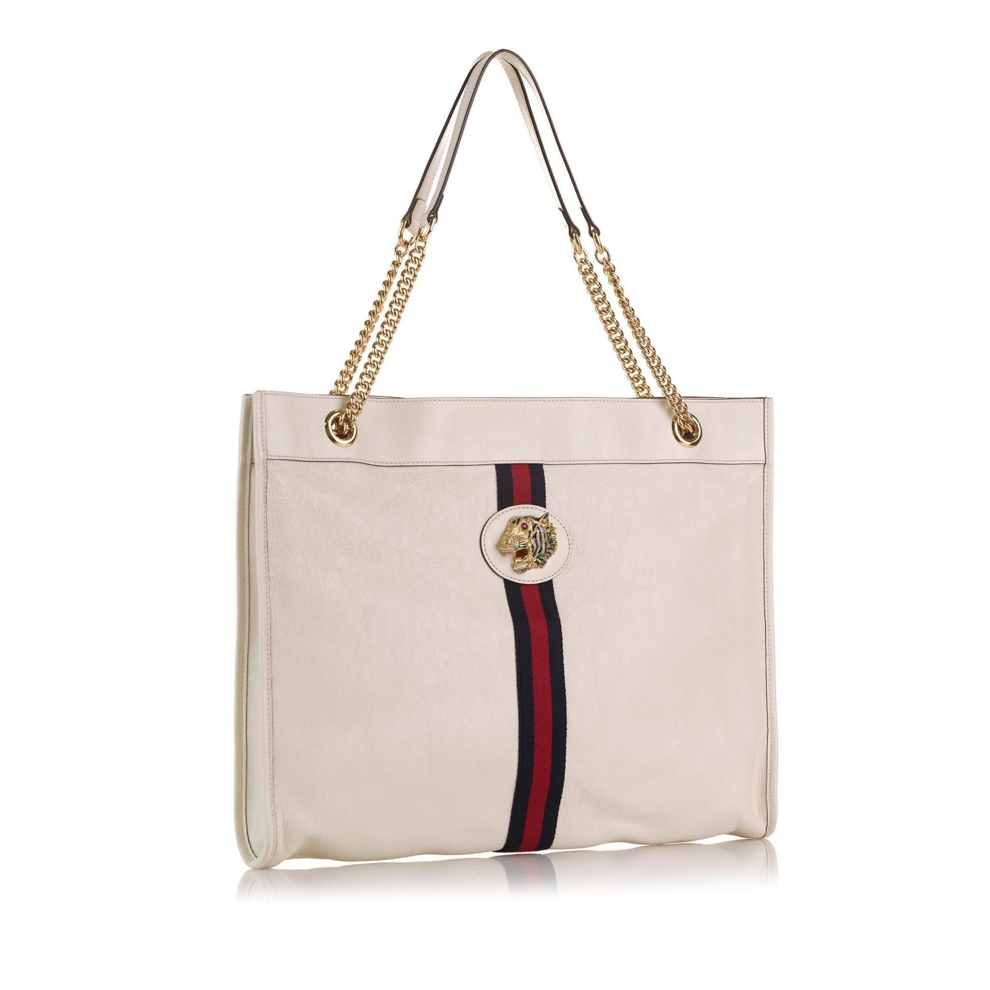 Gucci Rajah SHG-XKAdPj Calf White Large Tote Bag