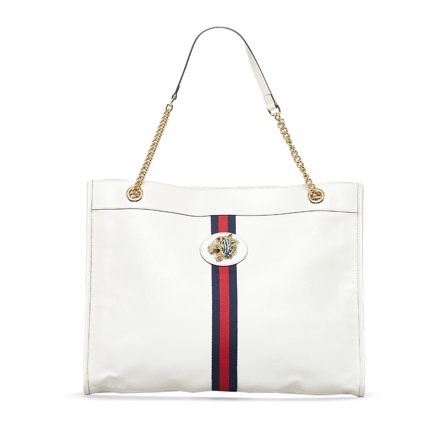 Gucci Rajah SHG-5IlZSP Calf White Large Tote Bag