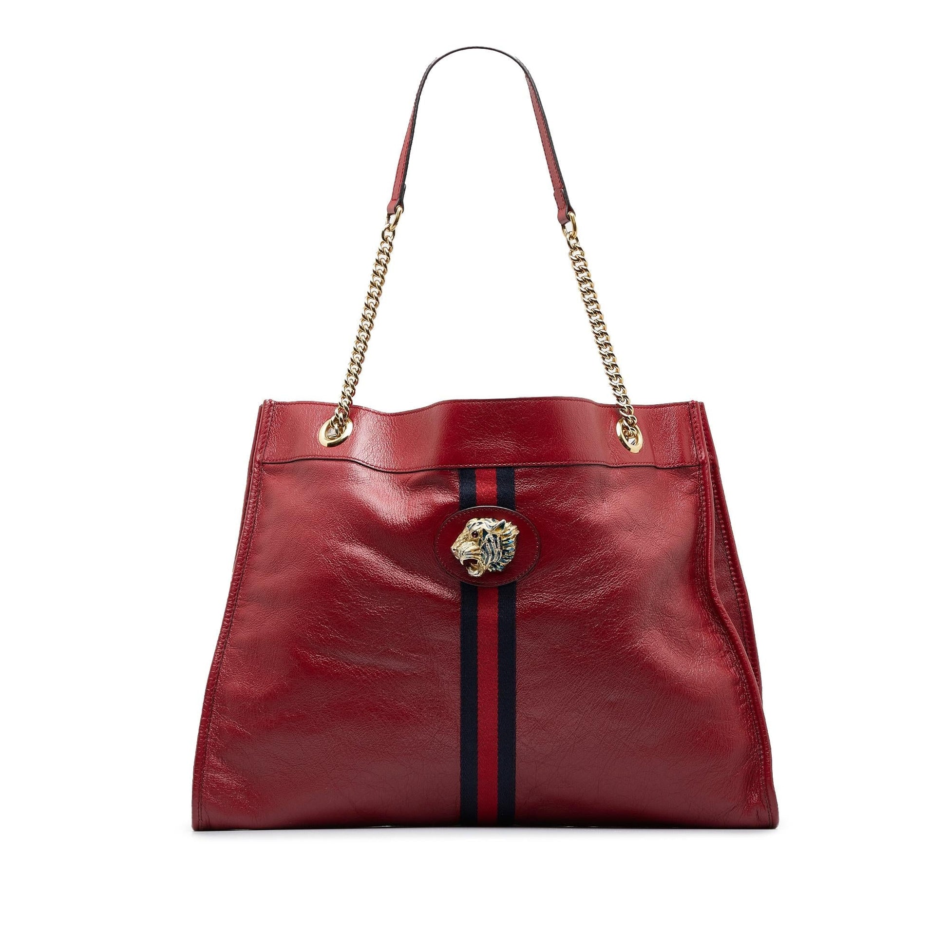Gucci Rajah SHG-fpNy6J Calf Red Large Tote Bag