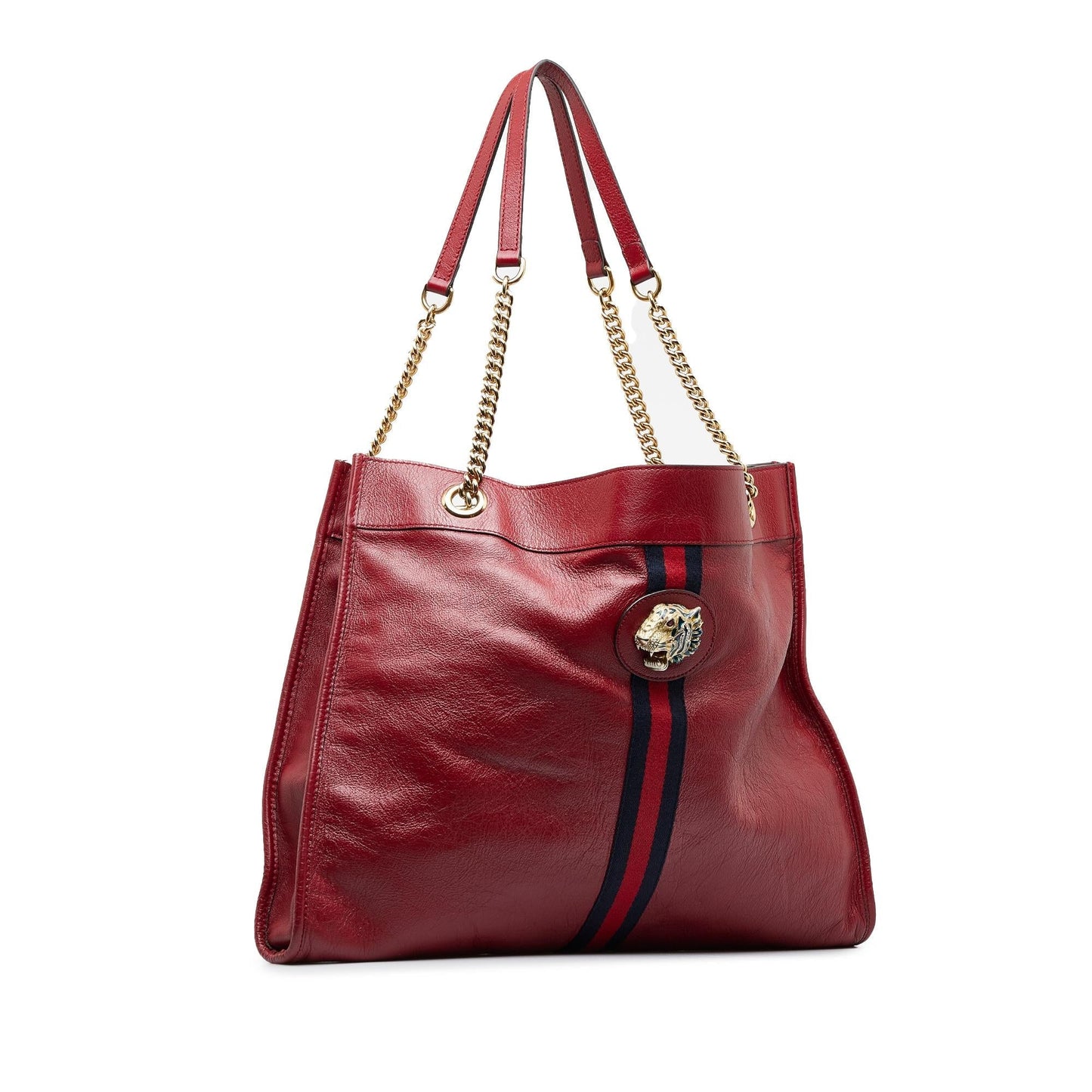 Gucci Rajah SHG-fpNy6J Calf Red Large Tote Bag