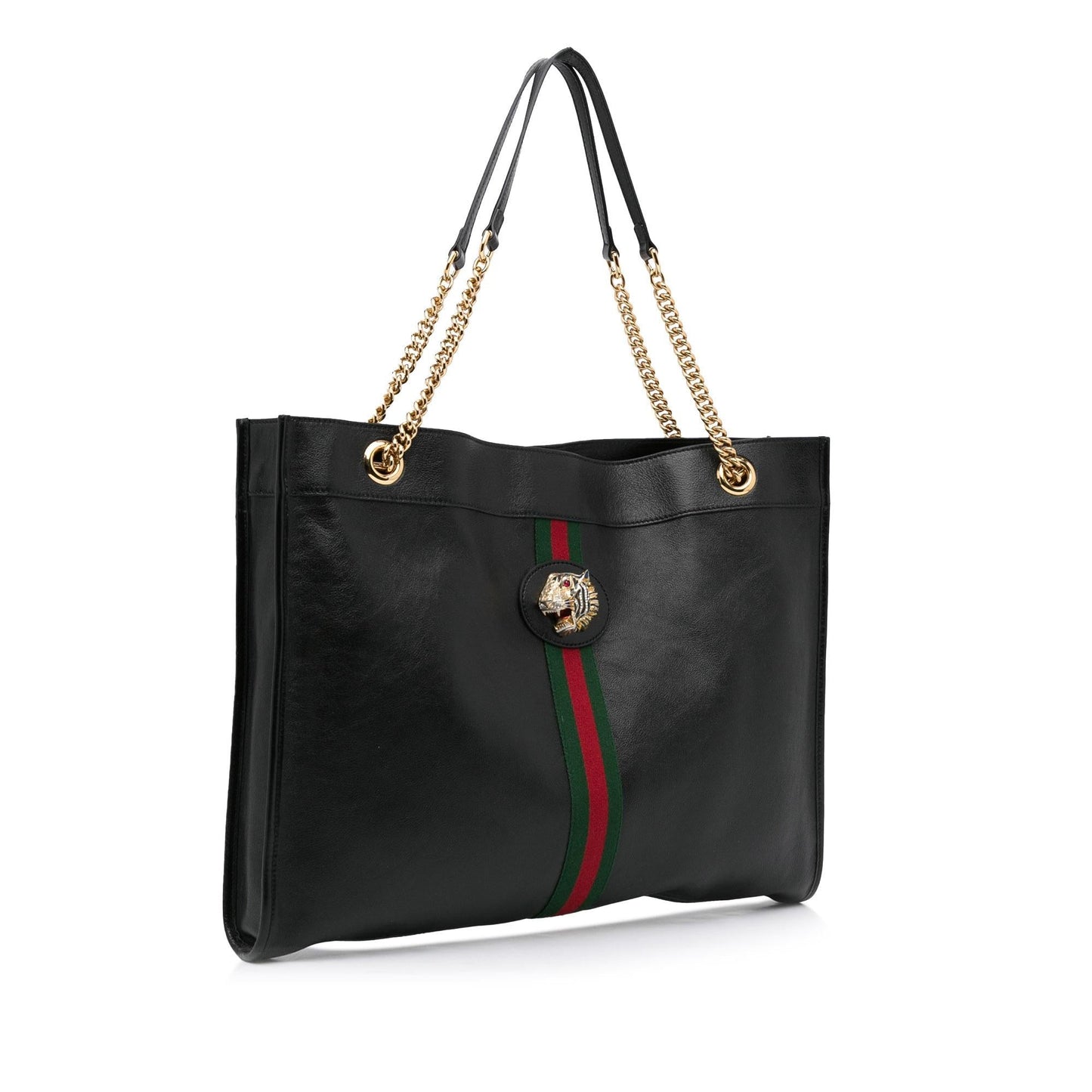 Gucci Rajah SHG-m6F26b Calf Black Large Tote Bag