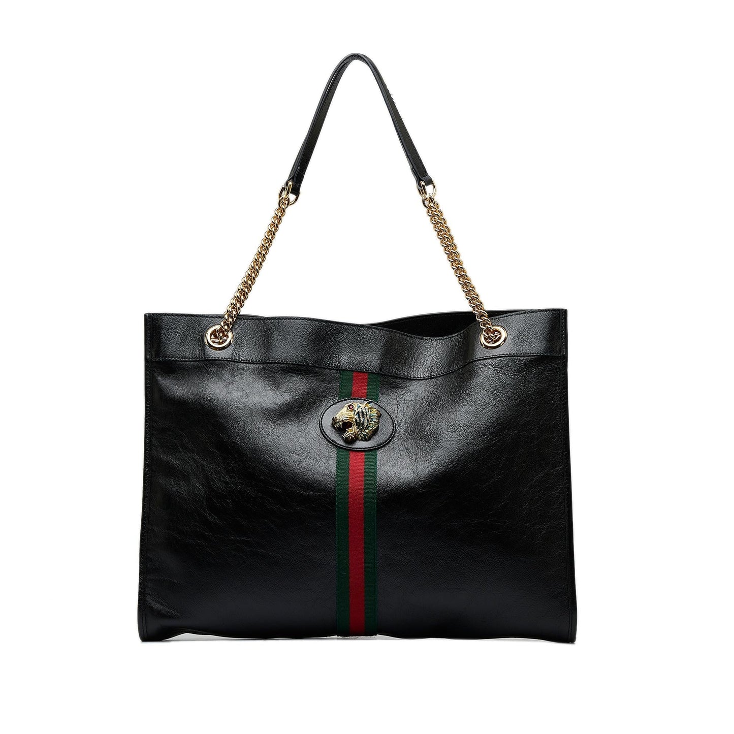 Gucci Rajah SHG-USREAG Calf Black Large Tote Bag