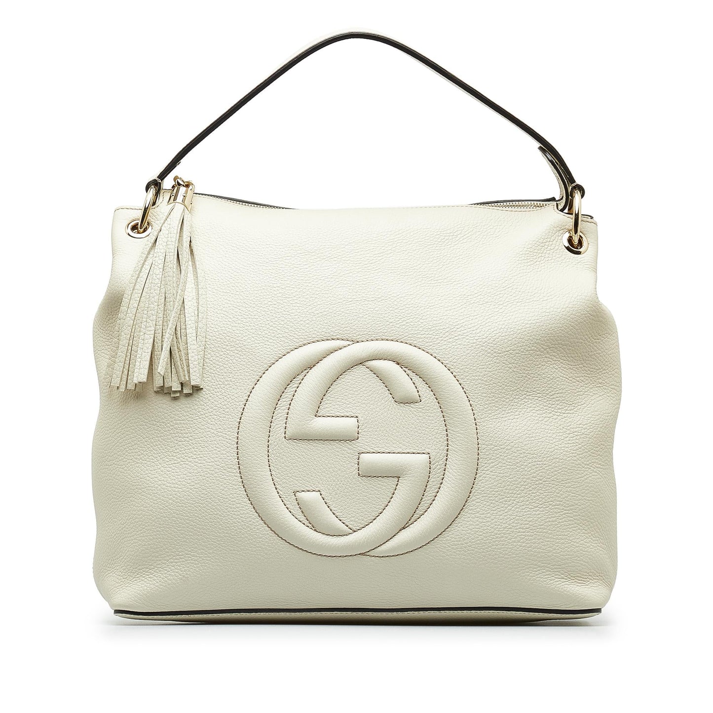 Gucci Soho SHG-e5hTgE Calf White Large Satchel Bag