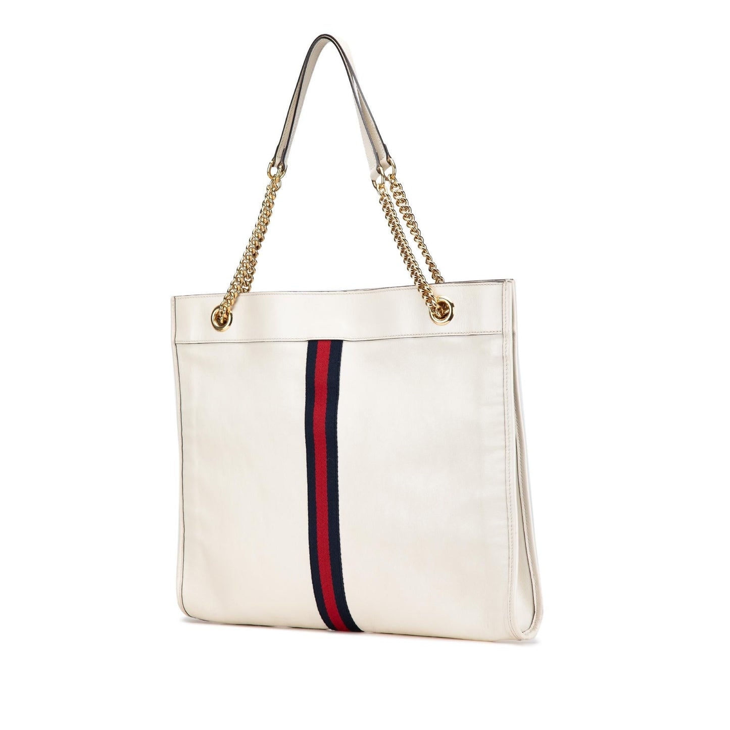 Gucci Web Rajah Leather Calf White Large Tote Bag Rajah Tote
