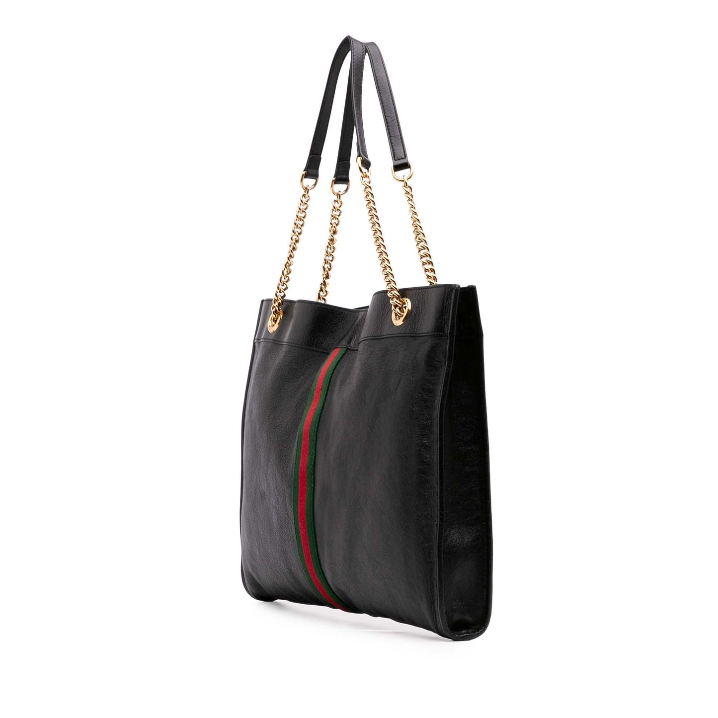Gucci Web Rajah Leather Calf Black Large Tote Bag Tote 4