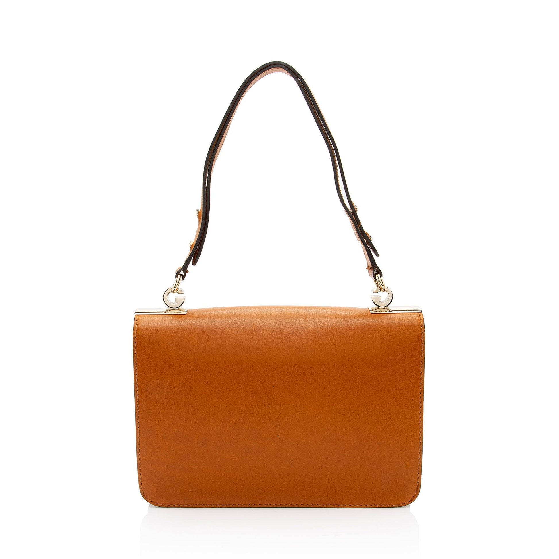 Gucci Leather Flap Brown Medium Shoulder Bag