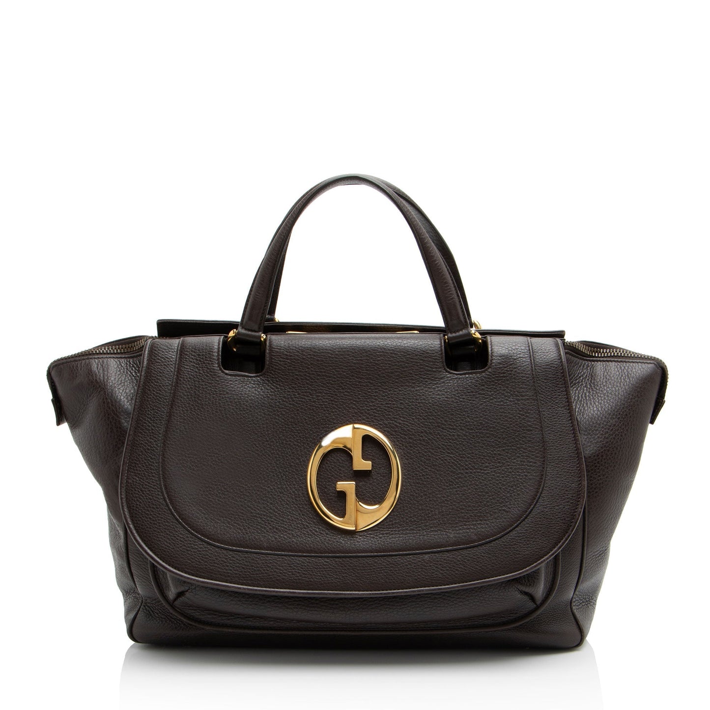 Gucci Leather Shf Wgqgd0 Brown Medium Tote Bag