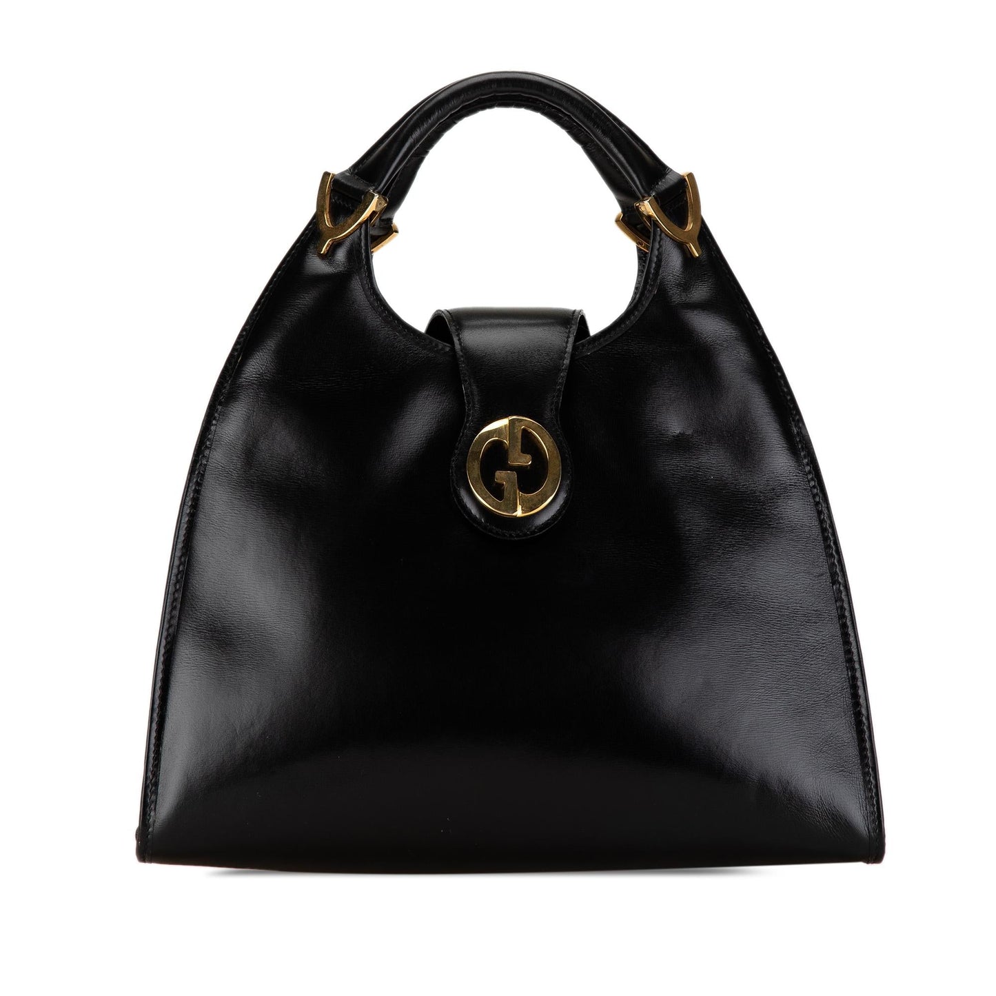 Gucci Stirrup SHG-Jxcegh Leather Calf Black Satchel Bag