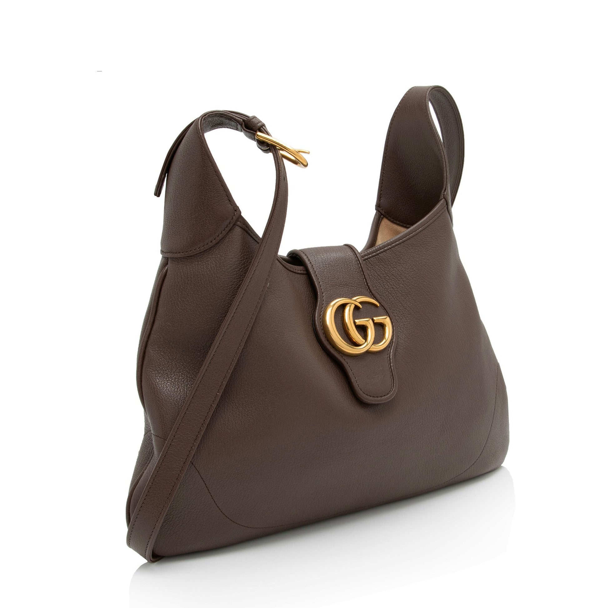 Gucci Aphrodite Leather Brown Medium Crossbody Bag
