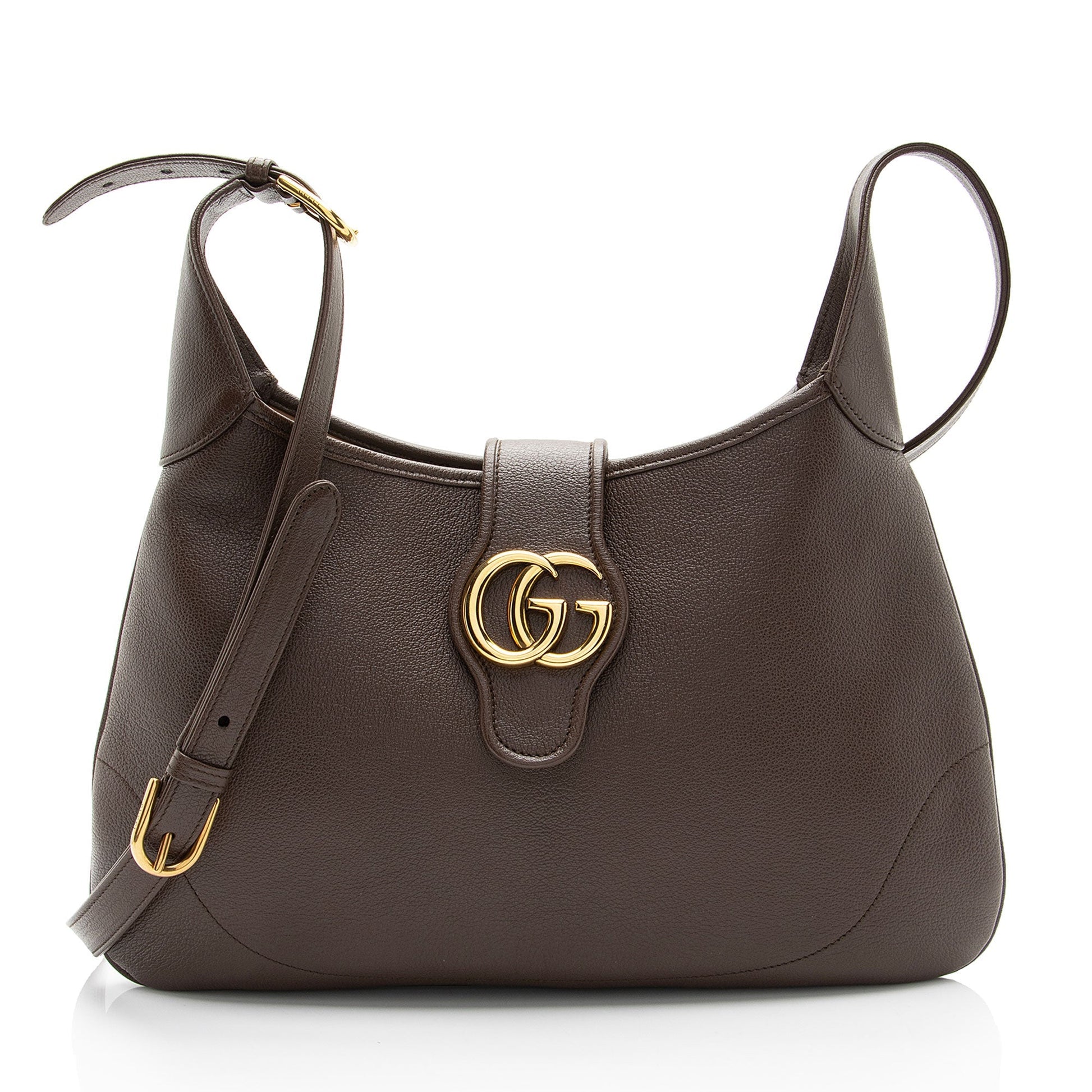 Gucci Aphrodite SHF-qapGKX Leather Brown Medium Crossbody Bag