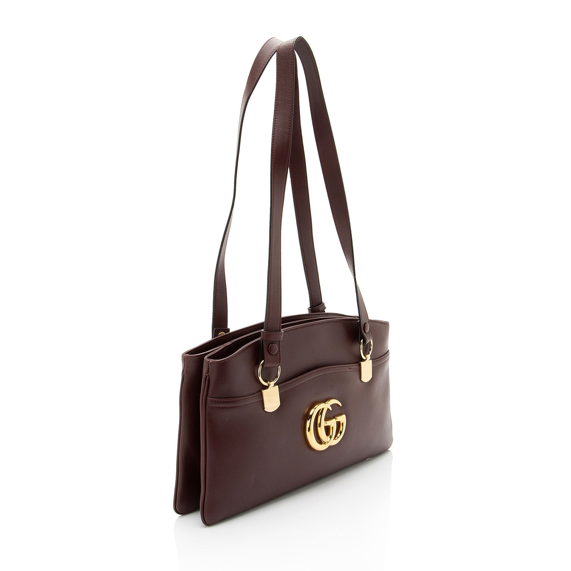 Gucci Arli Leather Red Large Shoulder Bag