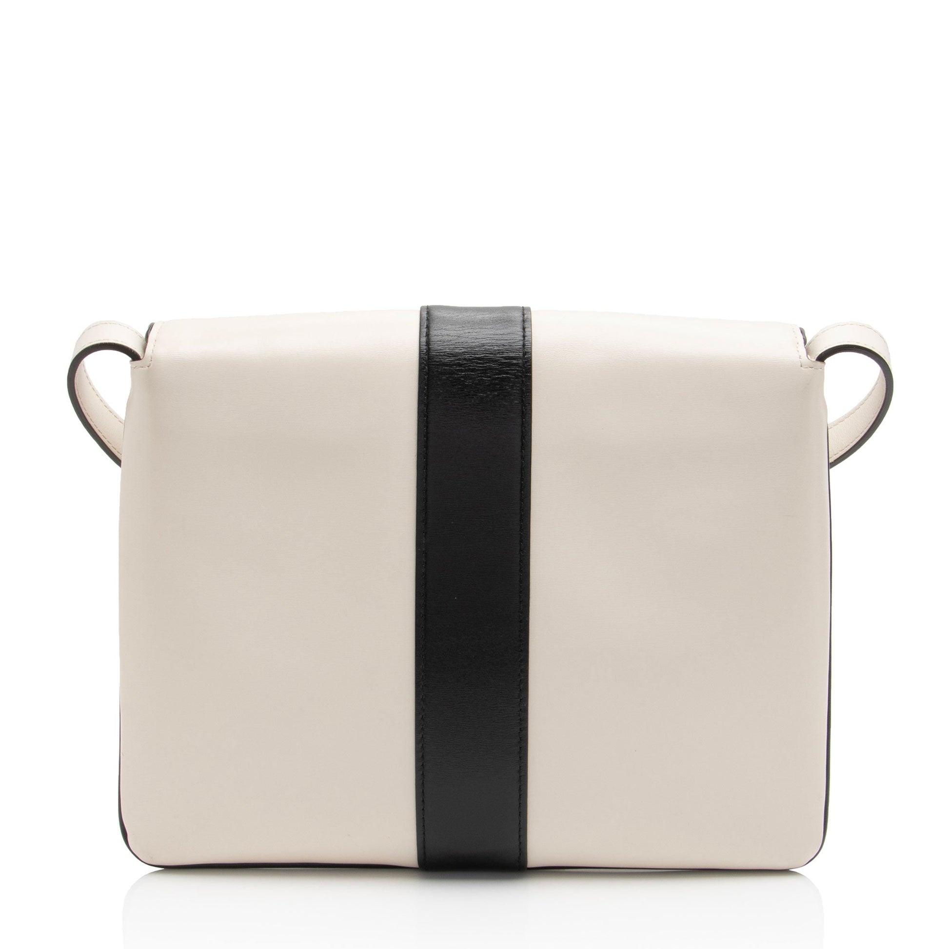 Gucci Arli Leather Black White Medium Crossbody Bag