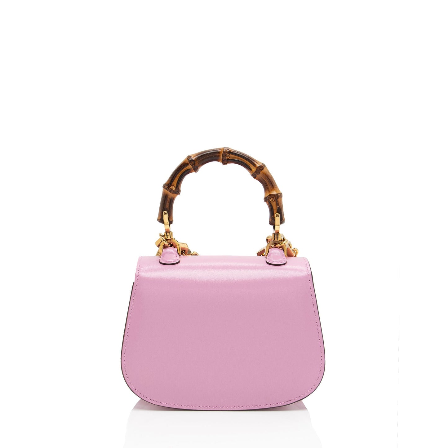 Gucci Bamboo Top Handle SHF-bLJULR Leather Nylon Pink Mini Crossbody Bag