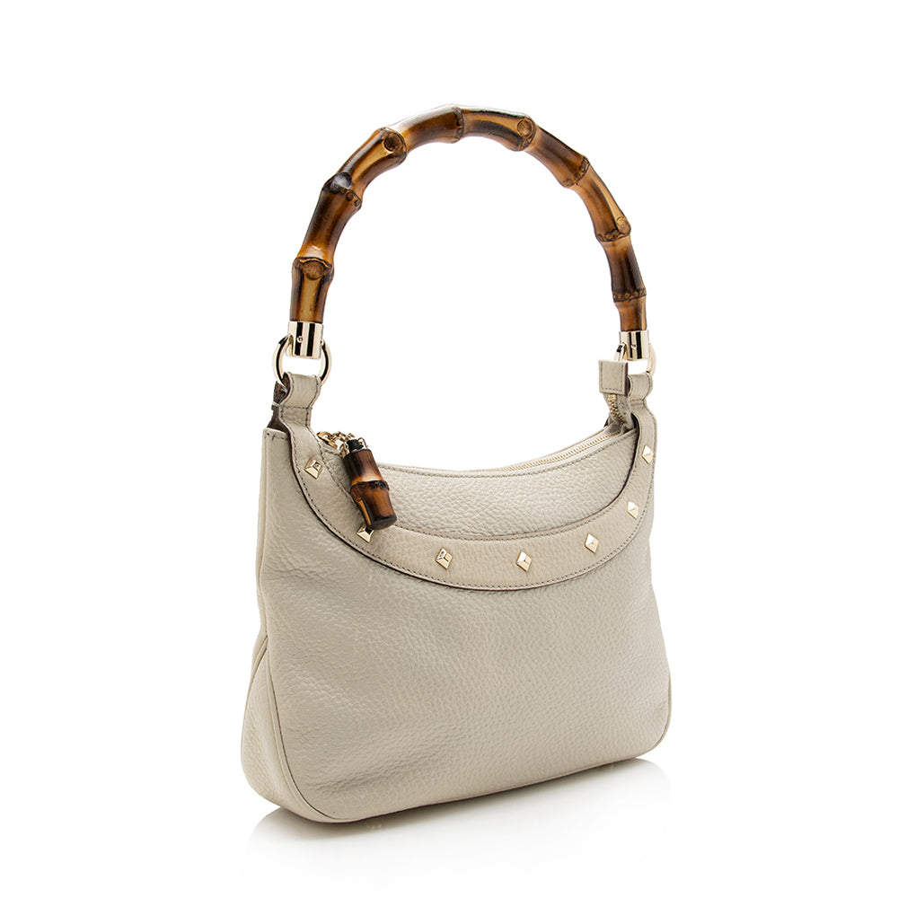 Gucci Bamboo Anita - FINAL SHF Leather Beige Small Satchel Bag