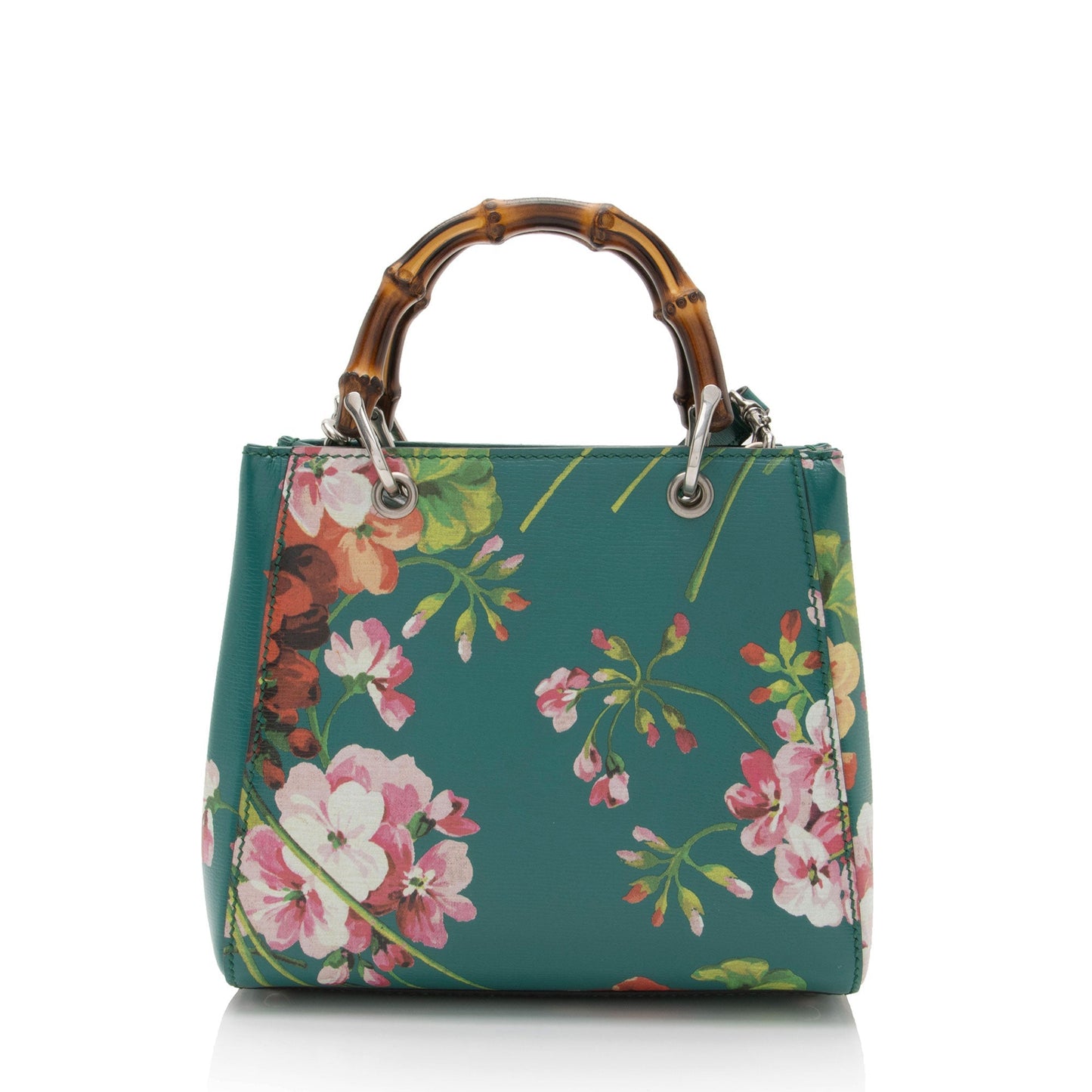 Gucci Blooms Bamboo Shopper SHF-OsBXCW Leather Green Mini Tote Bag