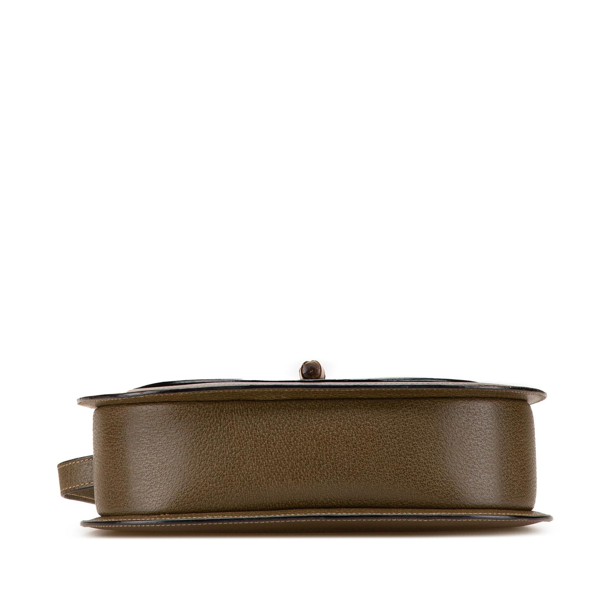 Gucci Bamboo Leather Calf Brown Crossbody Bag Crossbody 1
