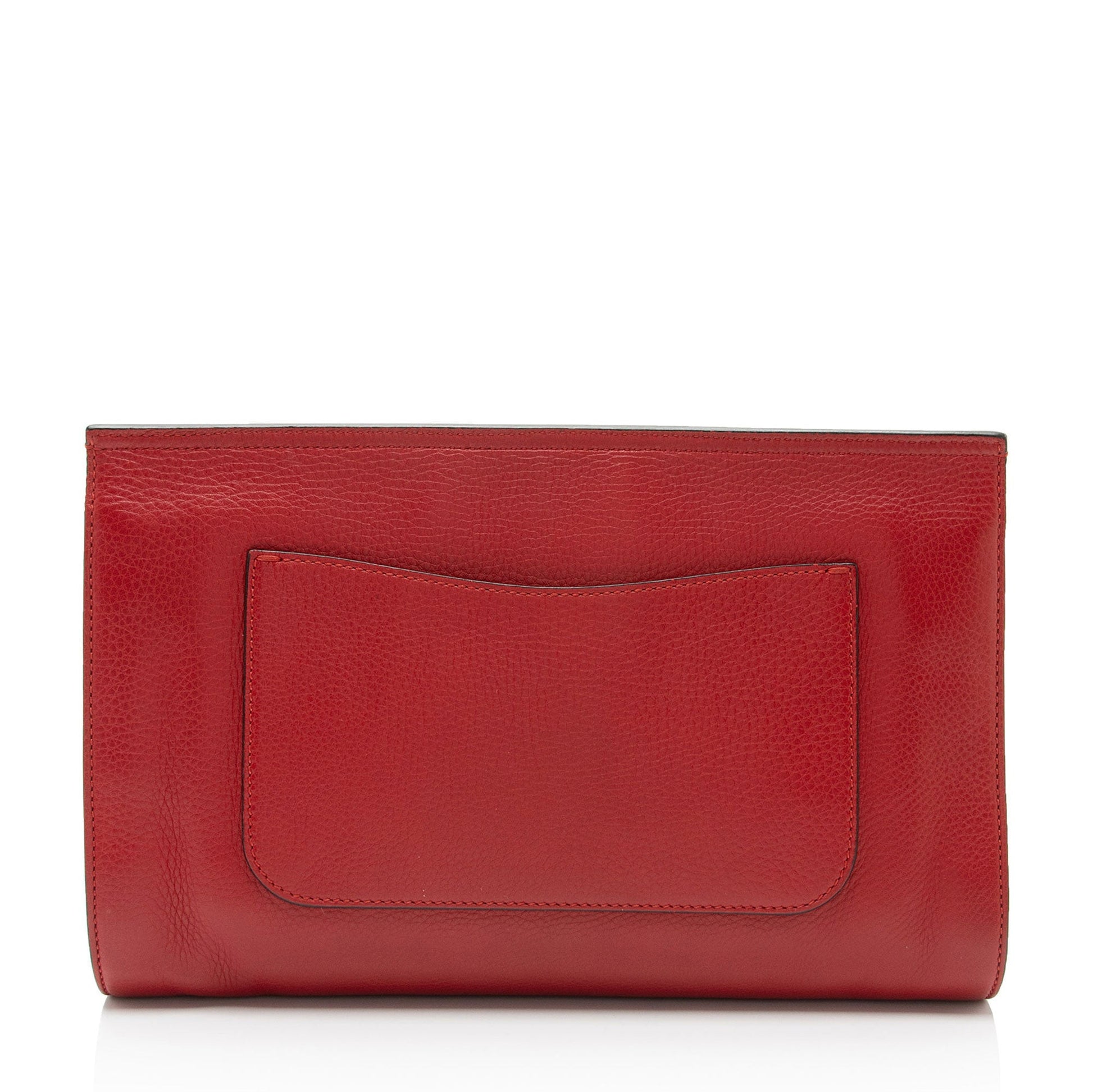 Gucci Bamboo Daily Leather Red Clutch Bag
