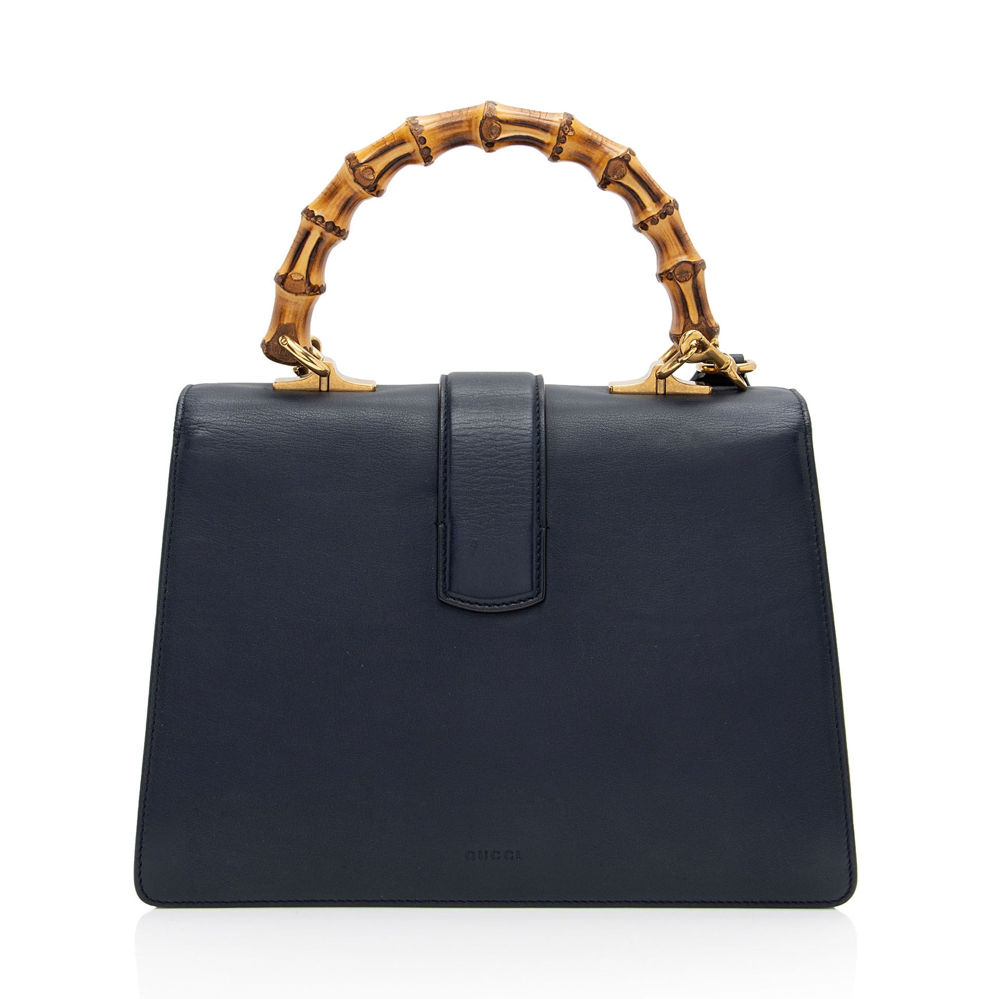 Gucci Bamboo Dionysus Top Handle SHF-ZwptD2 Leather Nylon Blue Medium Satchel Bag