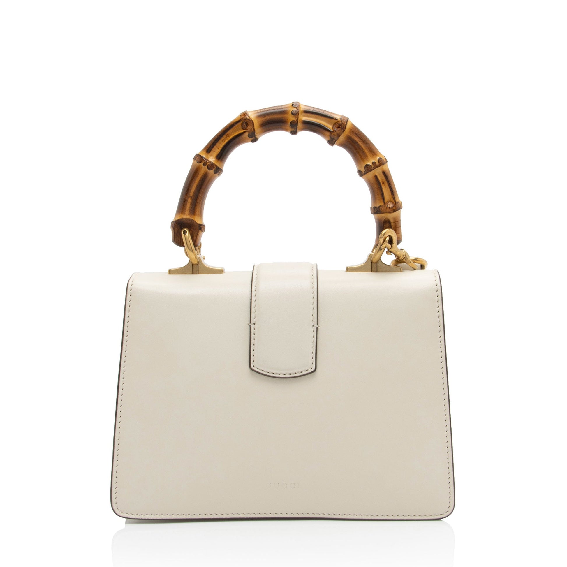 Gucci Bamboo Dionysus Top Handle Leather Nylon White Blue Satchel Bag