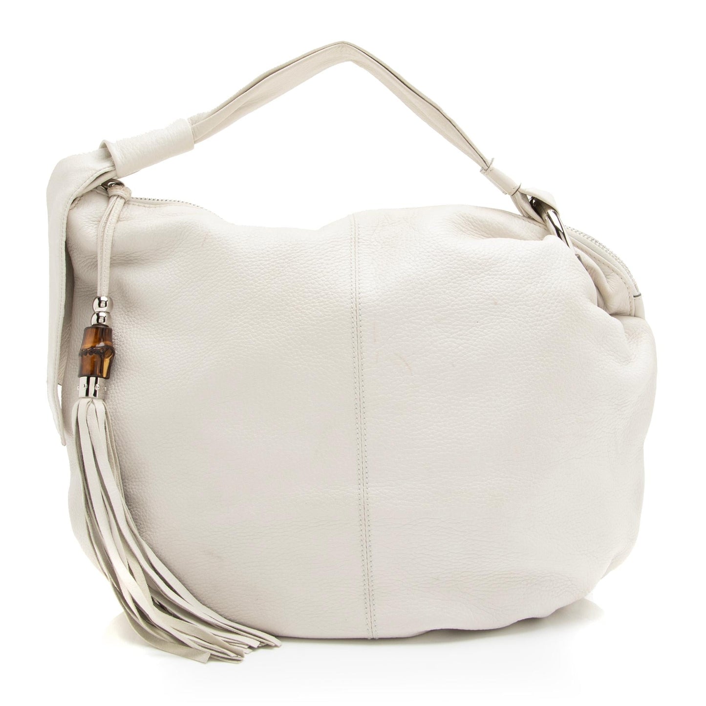 Gucci Bamboo Jungle SHF Leather White Medium Shoulder Bag