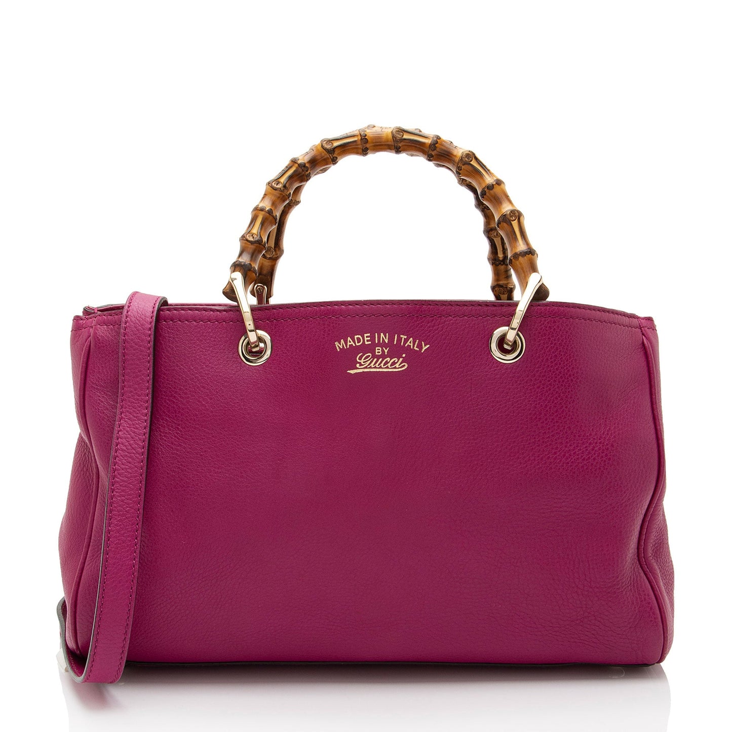 Gucci Bamboo Shopper SHF-UmUete Leather Pink Medium Tote Bag