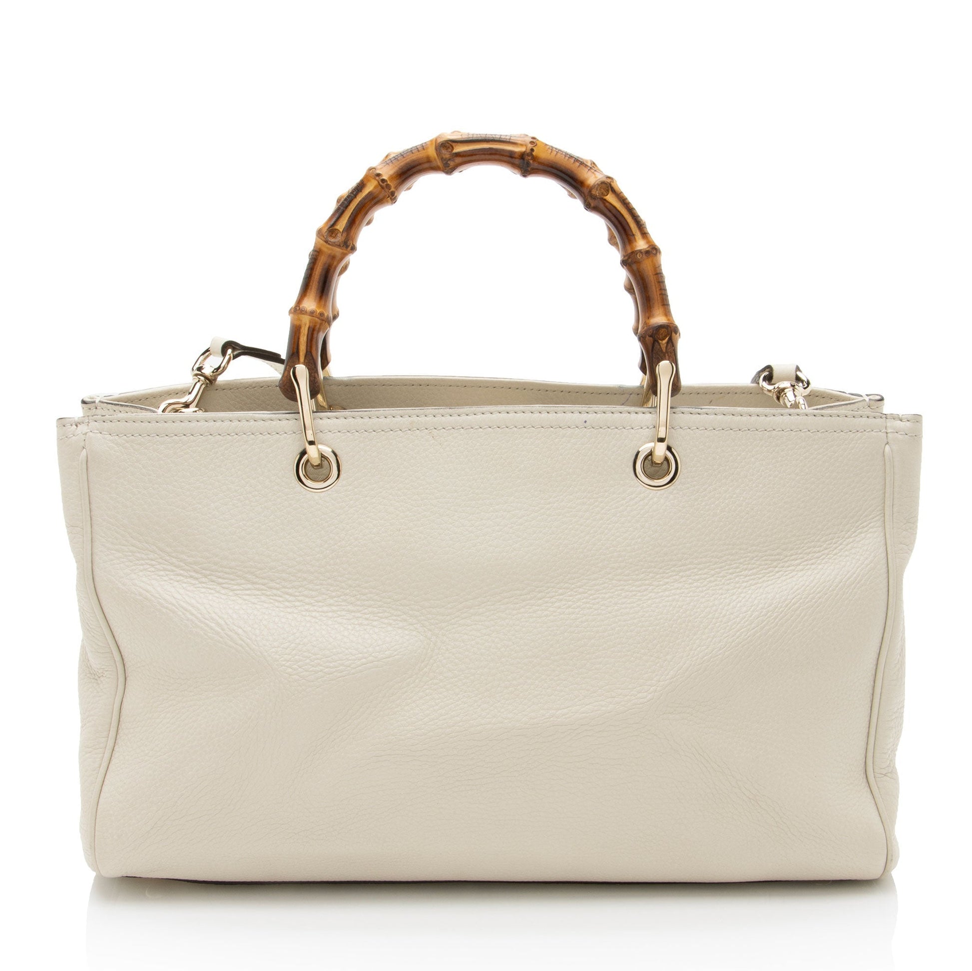 Gucci Bamboo Shopper Leather Medium Tote Bag Tote 1