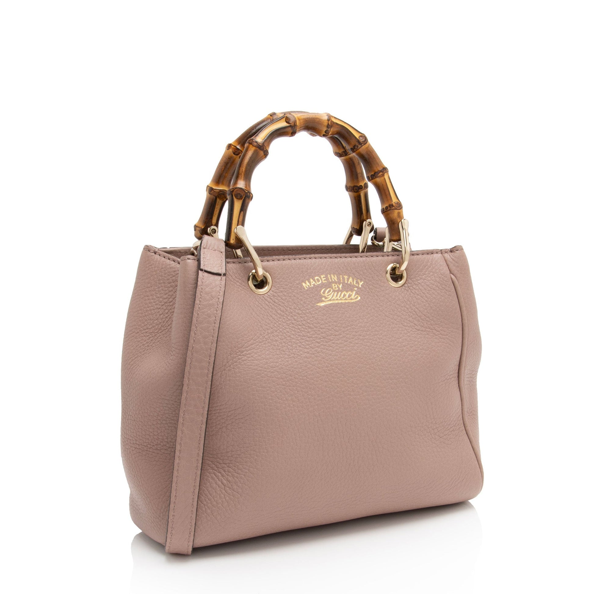 Gucci Bamboo Shopper SHF-eRoYKz Leather Pink Mini Tote Bag