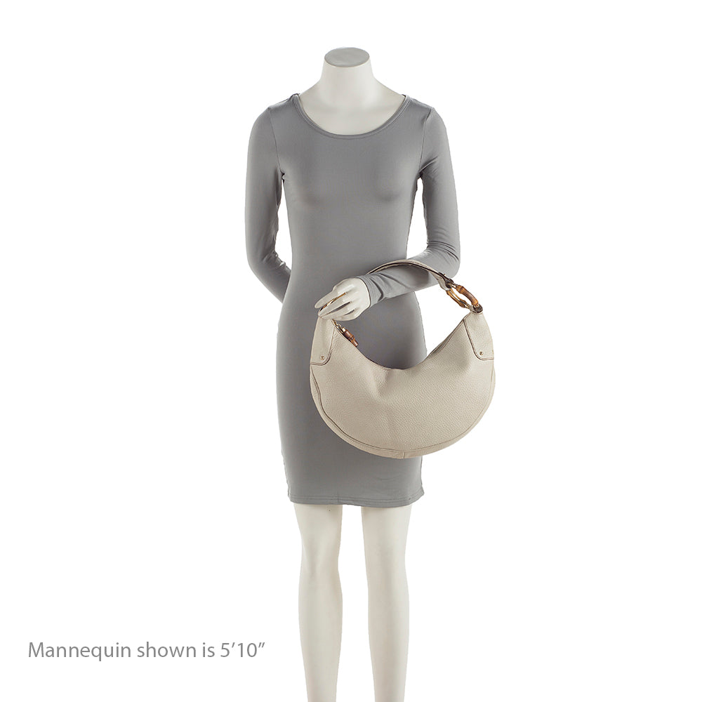 Gucci Leather Bamboo Ring Hobo (SHF-19976)