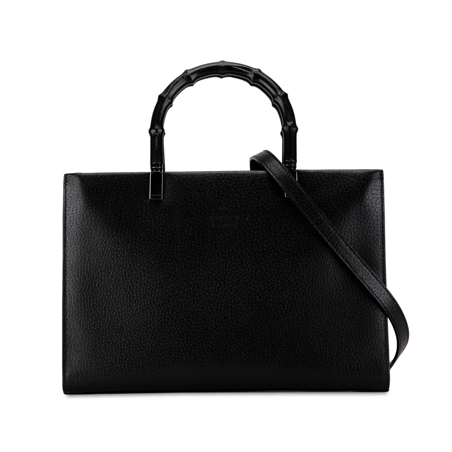 Gucci Bamboo SHG-dEOVUh Leather Calf Black Satchel Bag