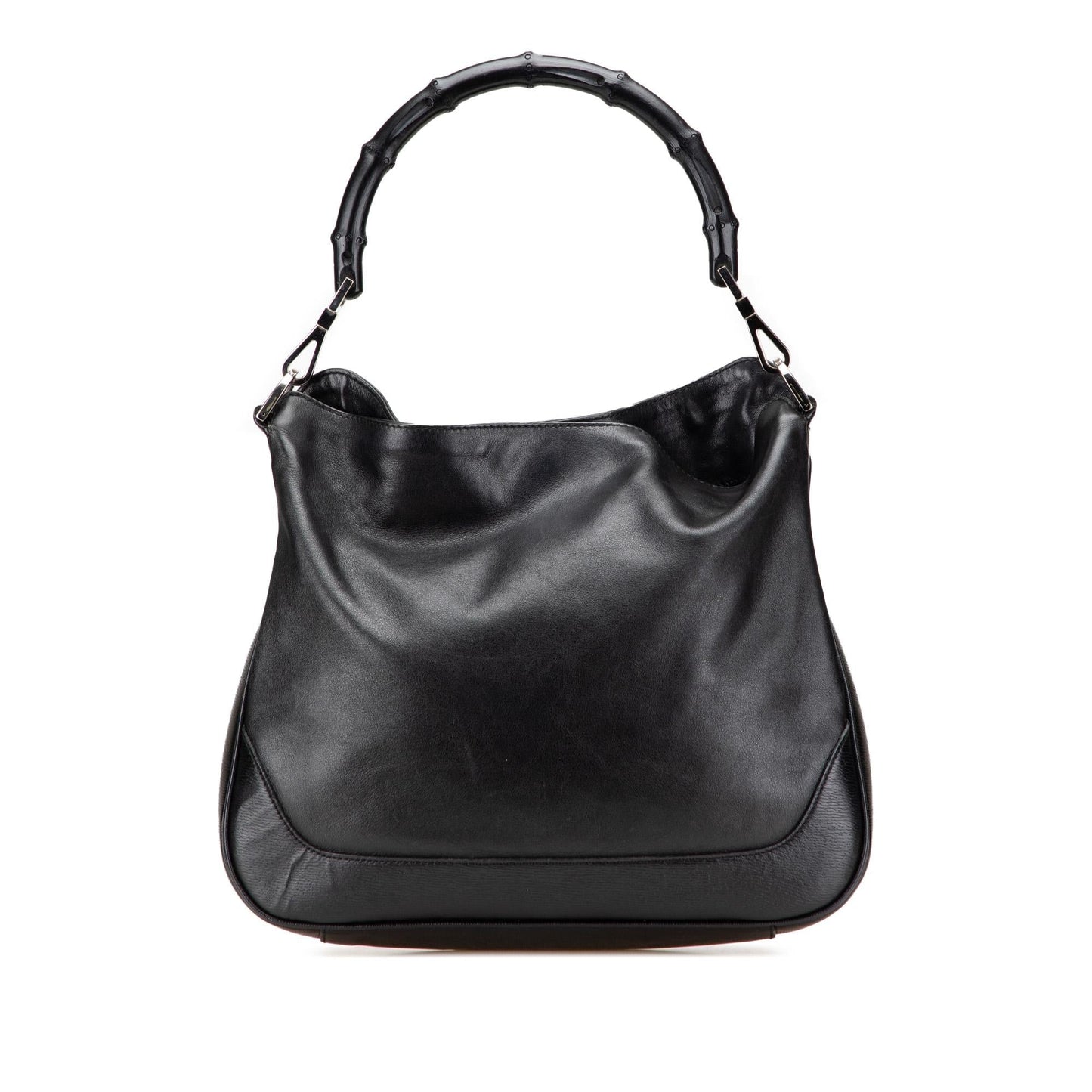 Gucci Bamboo Leather Calf Black Satchel Bag Satchel 4