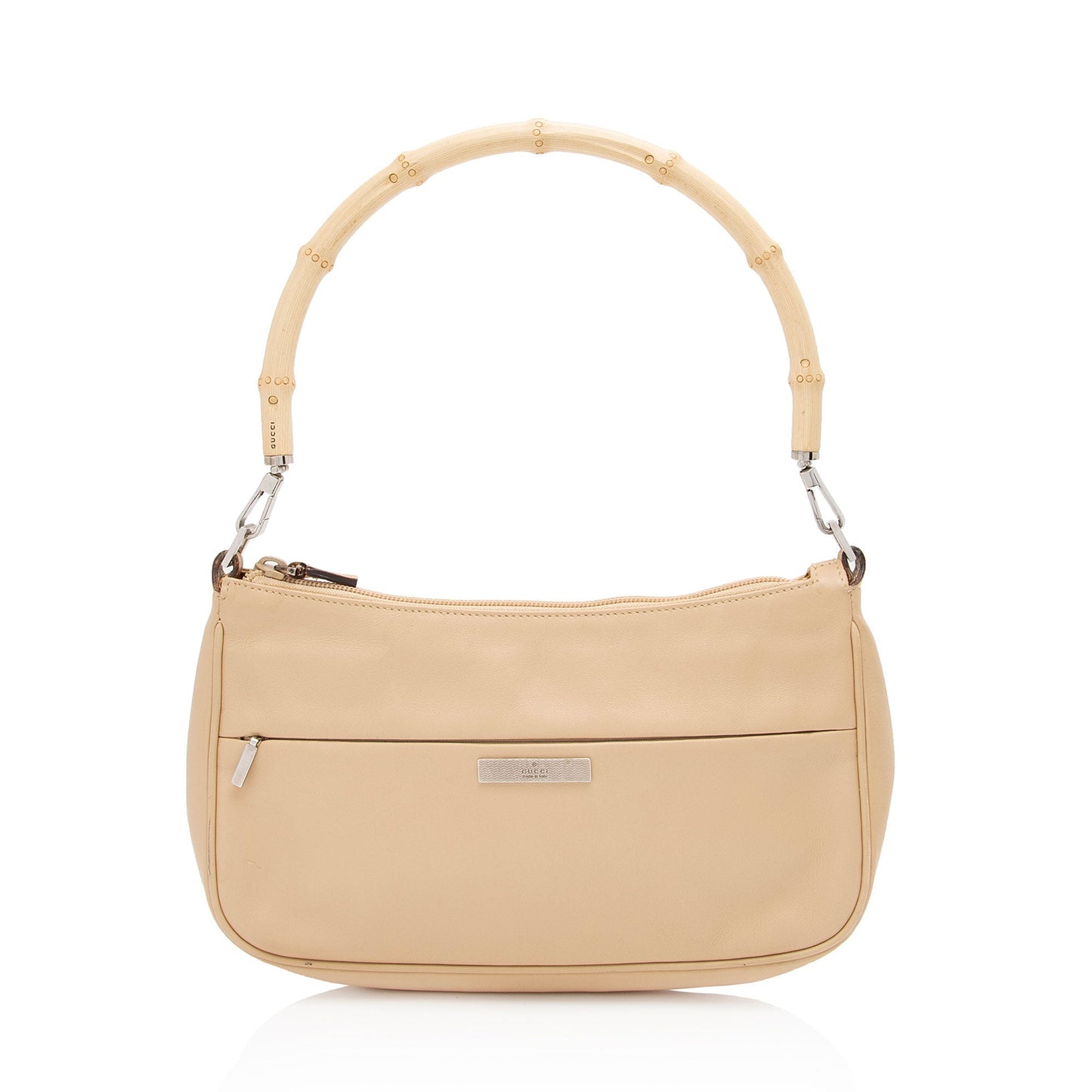 Gucci Bamboo SHF-dNmWob Leather Beige Small Shoulder Bag