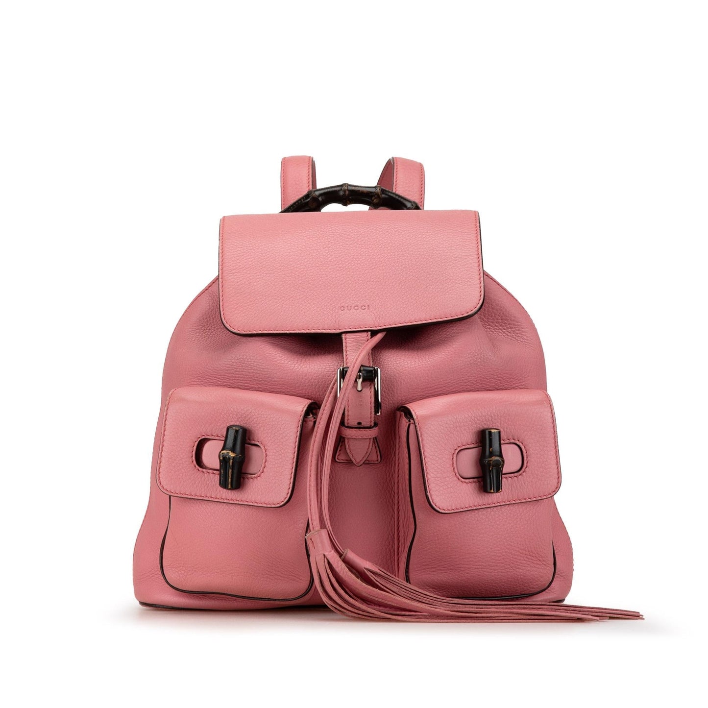 Gucci Bamboo Tassel Backpack Leather Calf Pink