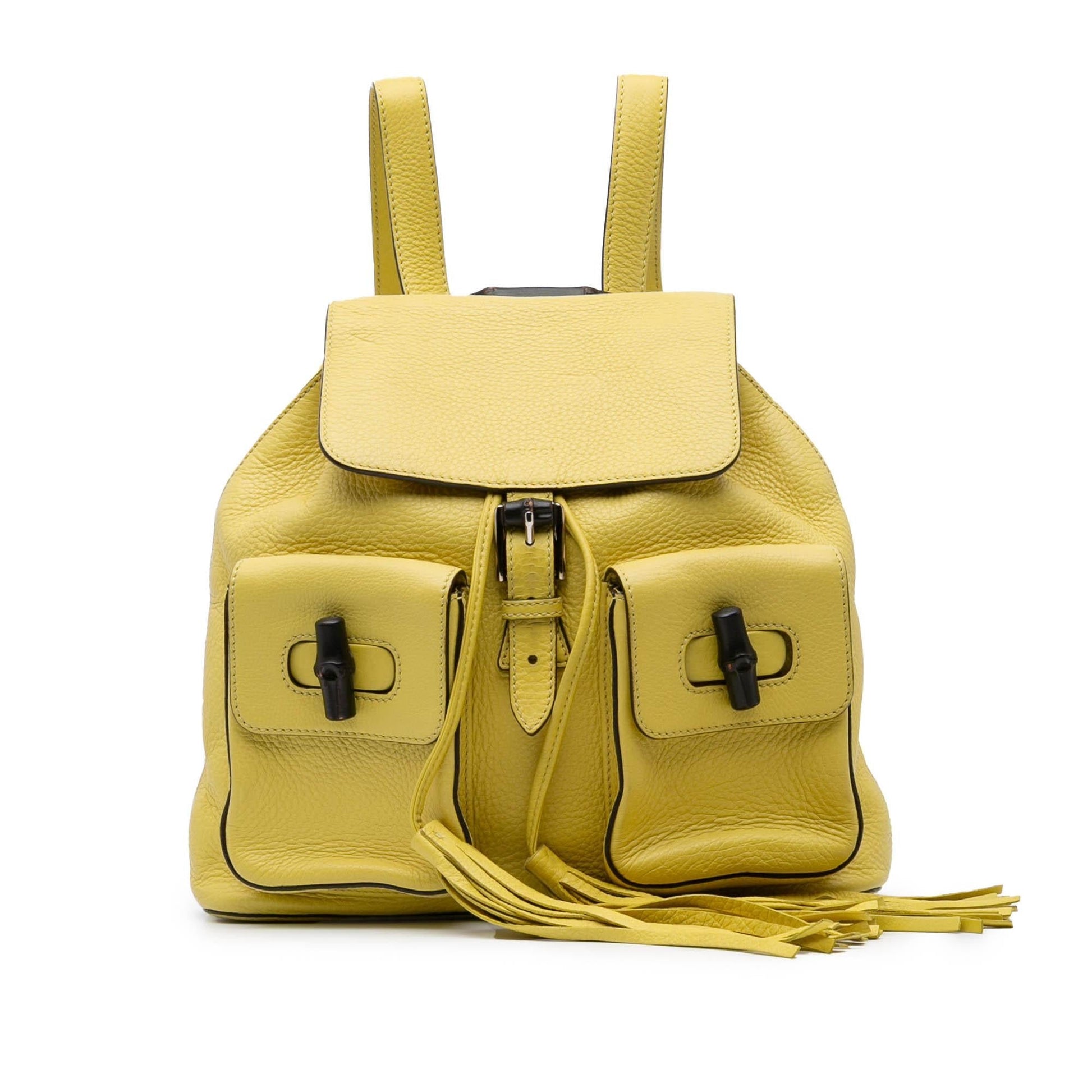 Gucci Bamboo Tassel Backpack Leather Calf Tassel Backpack