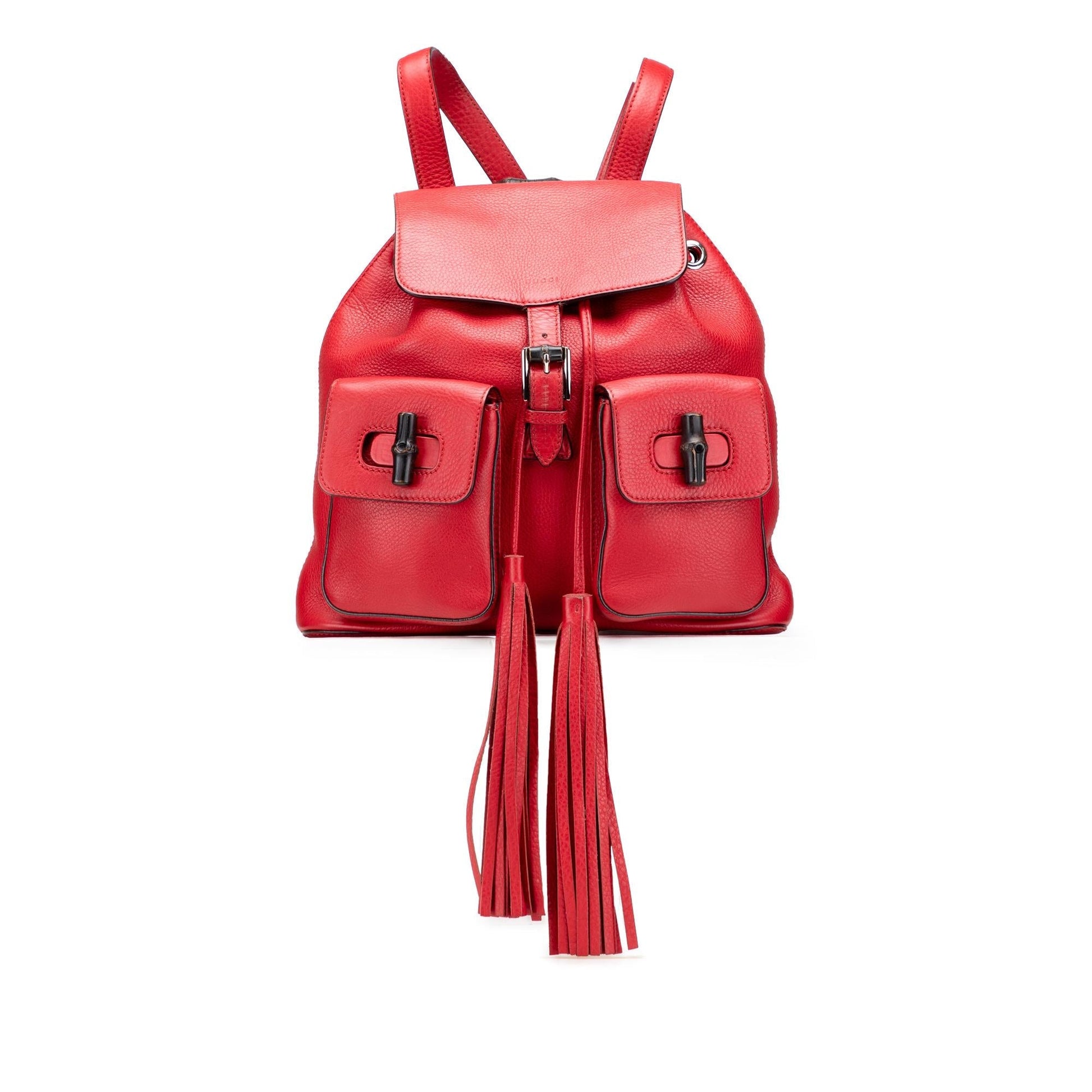 Gucci Bamboo Tassel Backpack Leather