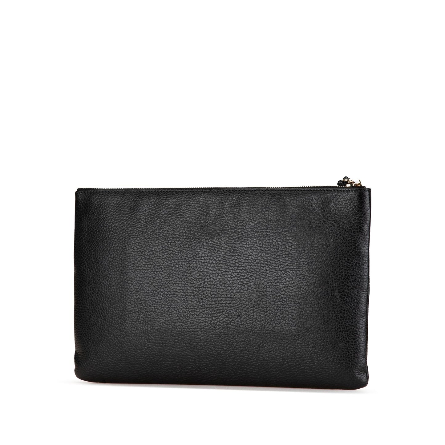 Gucci Bamboo Tassel Leather Calf Black Clutch Bag