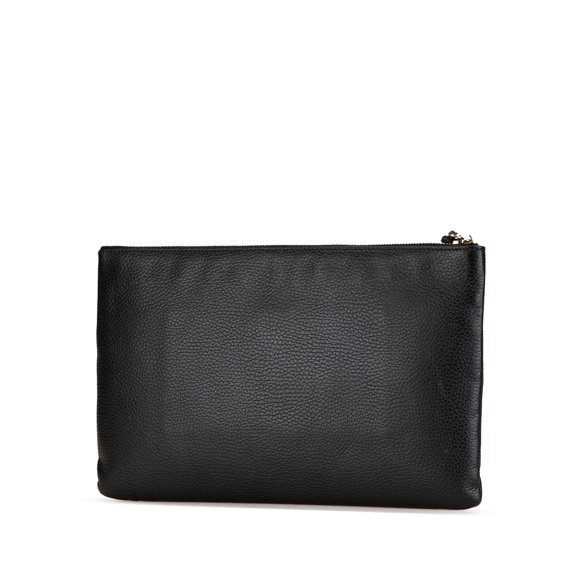 Gucci Bamboo Tassel Leather Calf Black Clutch Bag Clutch 1