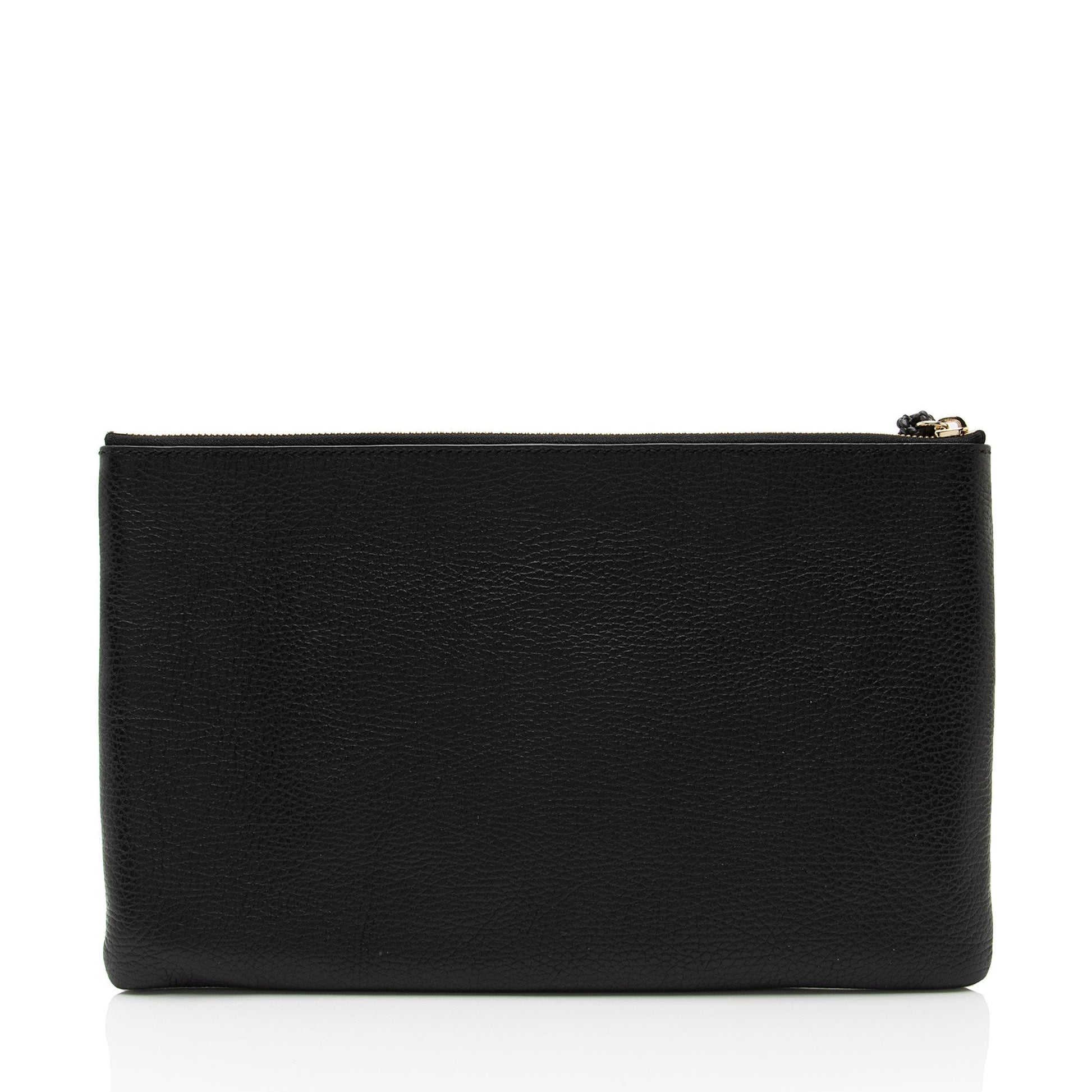 Gucci Bamboo Tassel Zip SHF-ybom6m Leather Black Clutch Bag