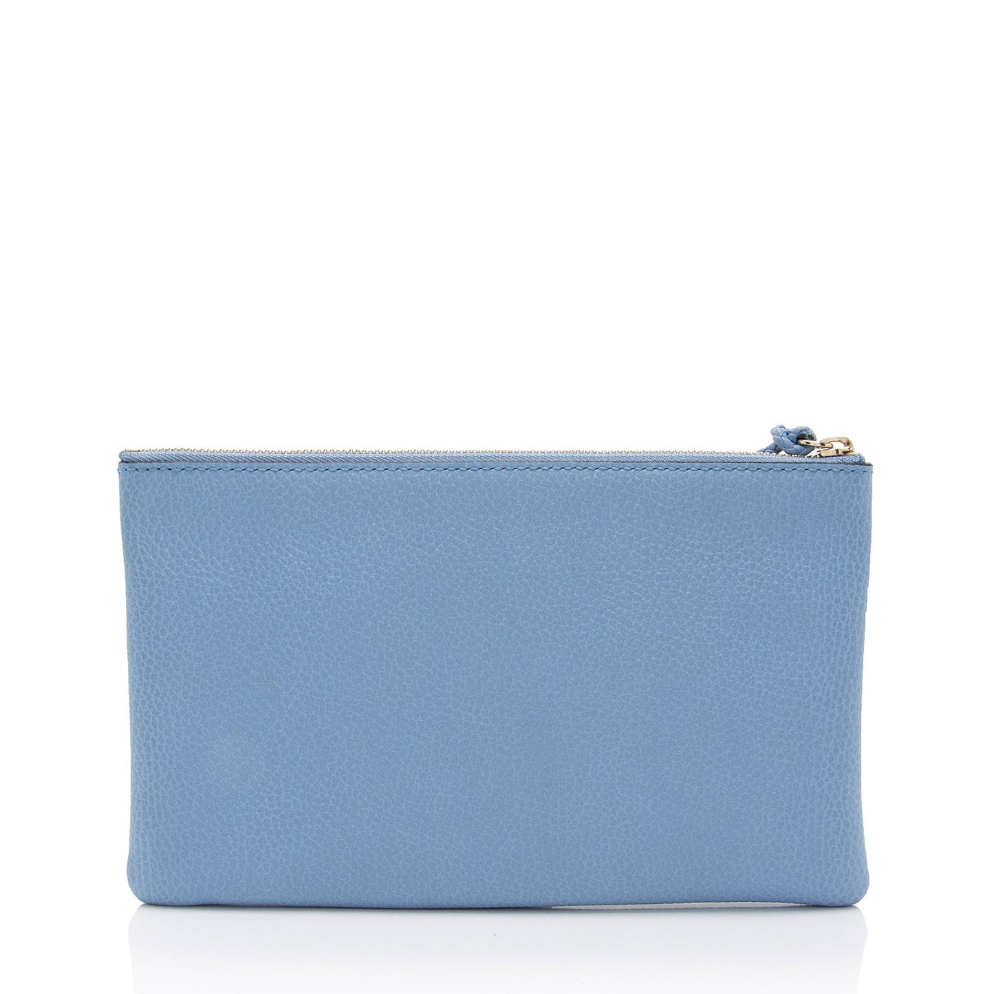 Gucci Bamboo Tassel Zip SHF-6YnArQ Leather Blue Clutch Bag
