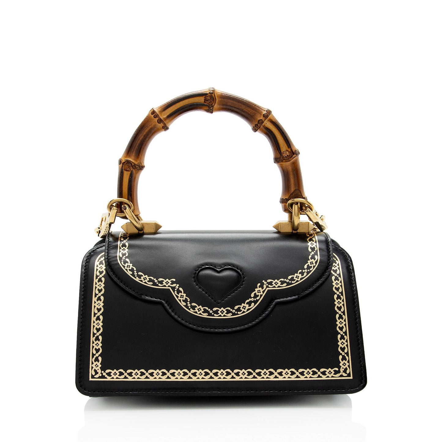 Gucci Bamboo Thiara SHF-OVk4LV Leather Black Small Top Handle Crossbody Bag