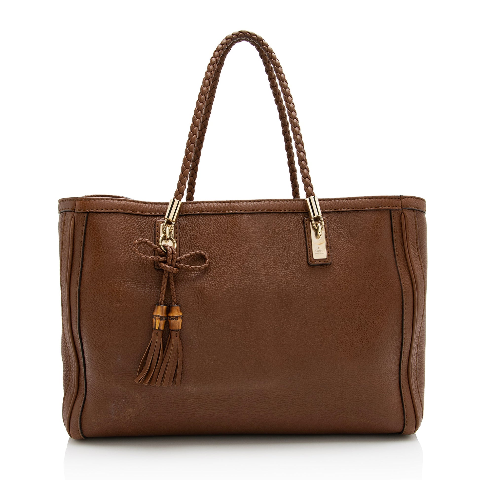 Gucci Bella SHF Leather Brown Medium Tote Bag