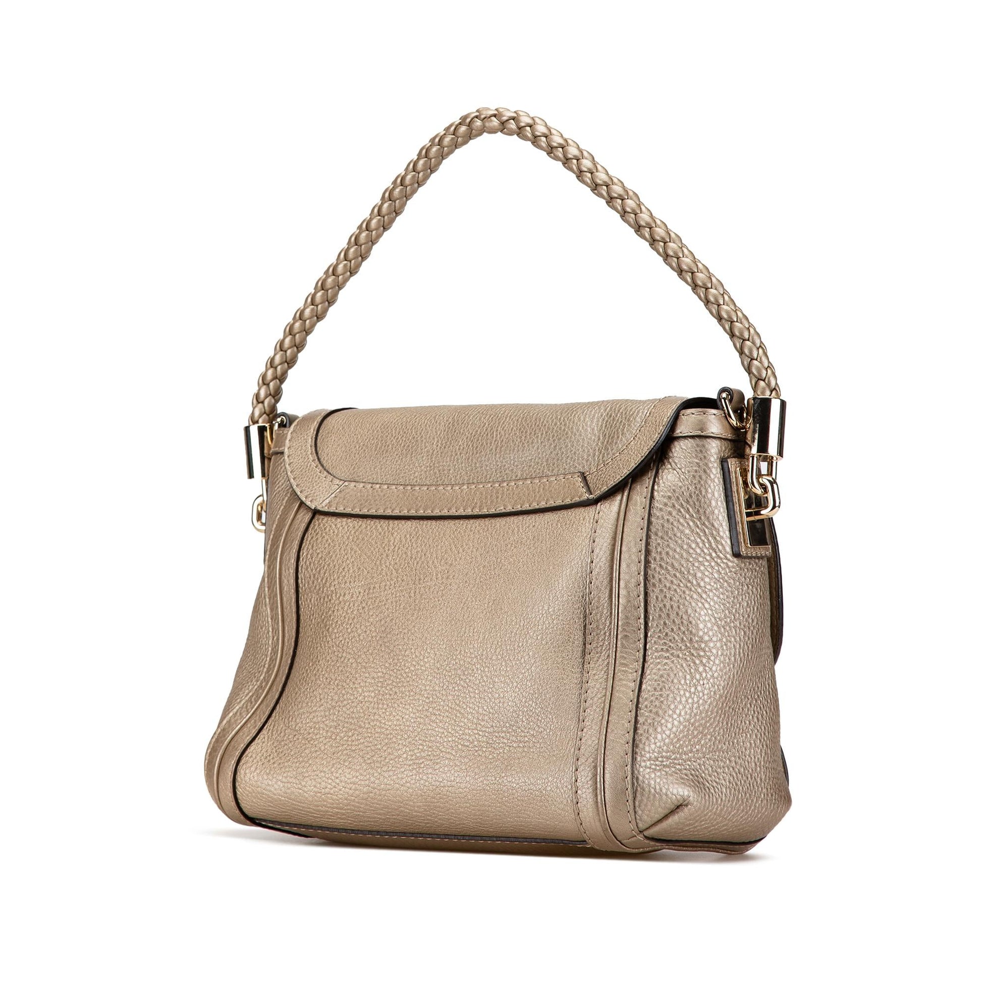Gucci Bella Leather Calf Gold Satchel Bag Shg Loggiz