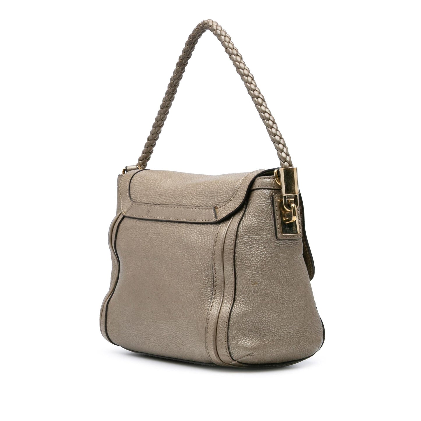 Gucci Bella Leather Calf Gold Satchel Bag