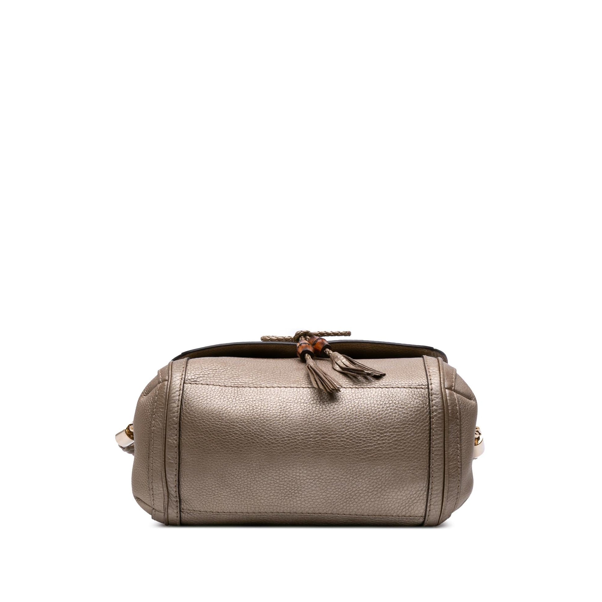 Gucci Bella Leather Calf Gold Satchel Bag Satchel 2