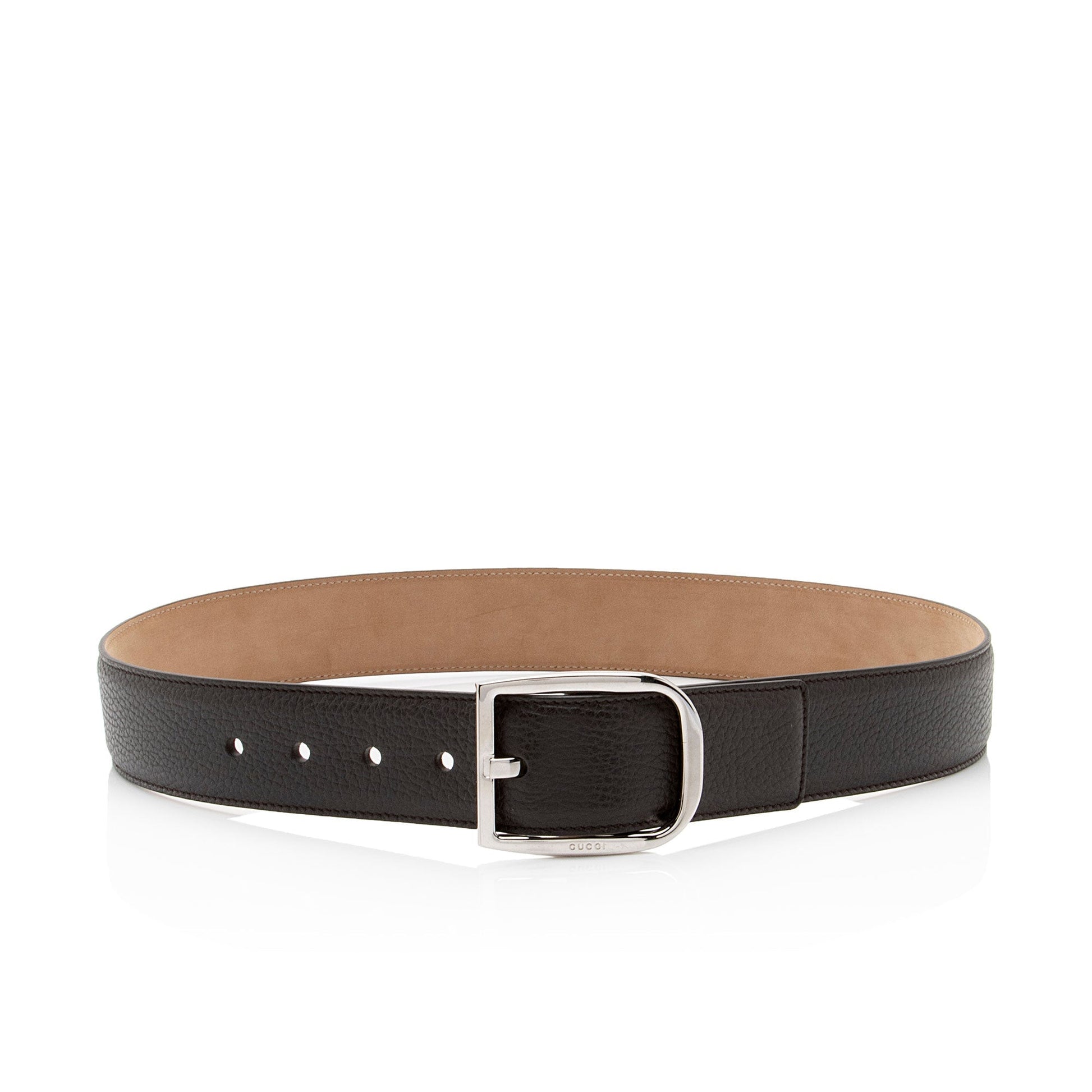 Gucci Belt - Size 32 80 Leather Suede Brown Accessory